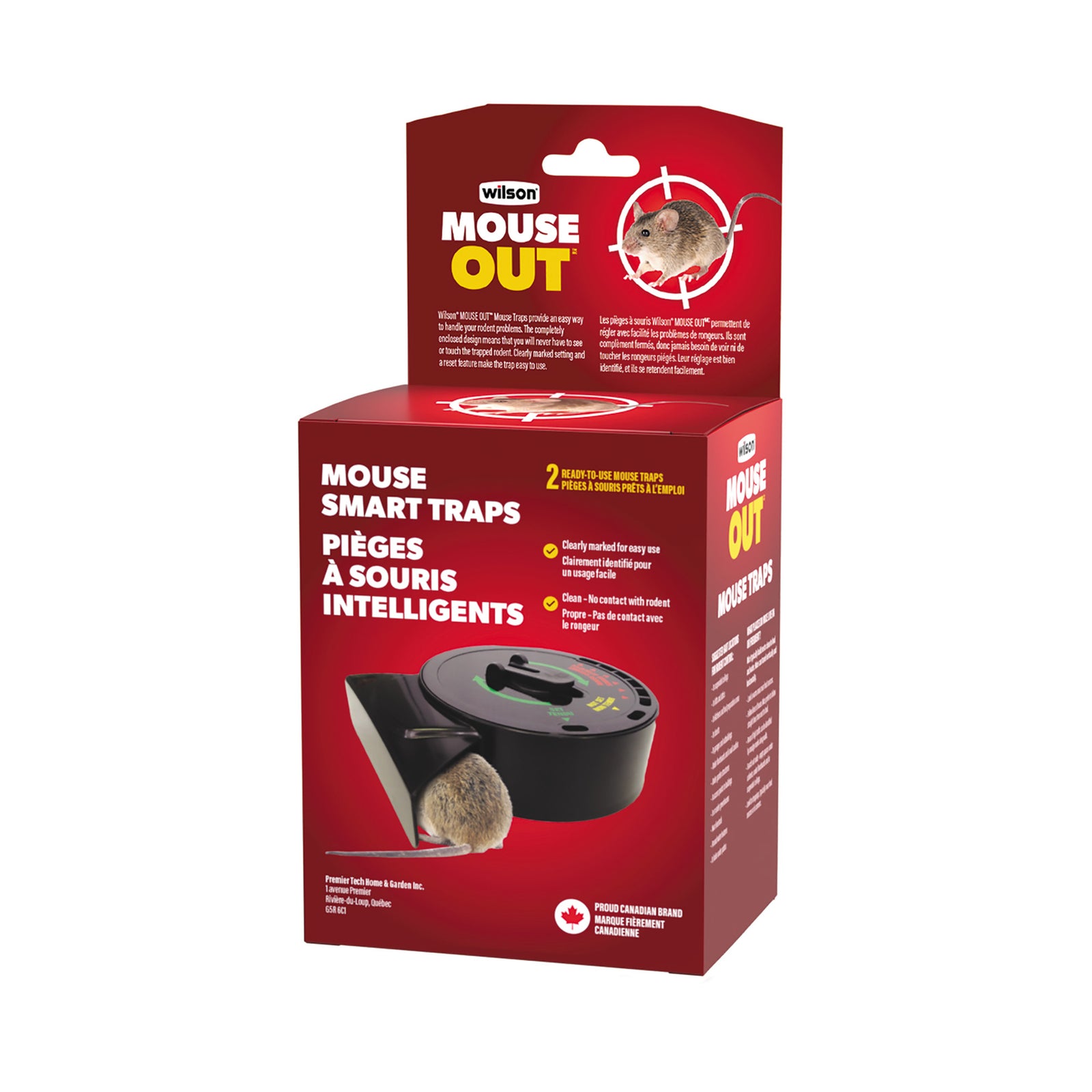 Pièges intelligents à souris MOUSSE OUT, paquet de 2