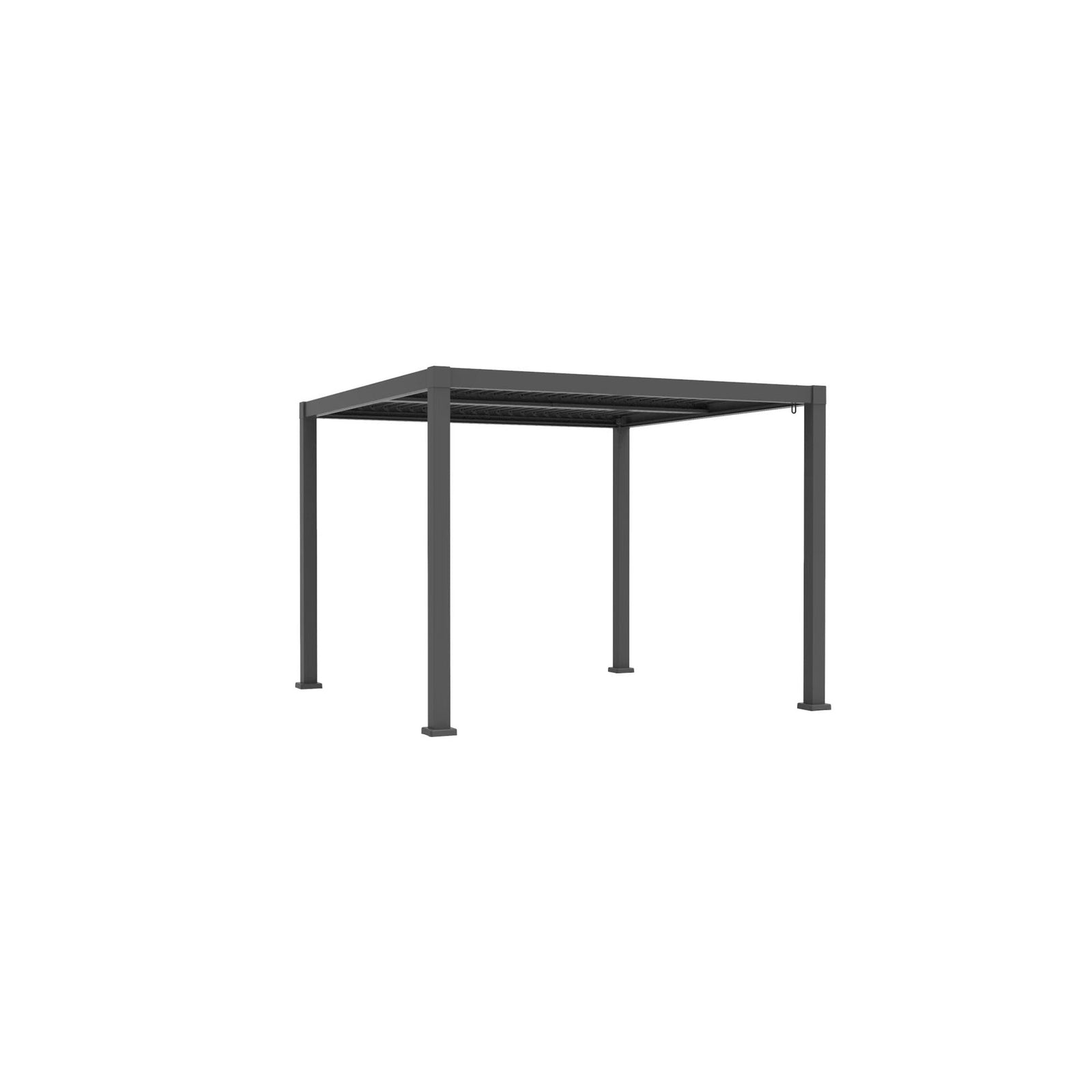 Pergola en aluminium de couleur noir, 10' x 10'