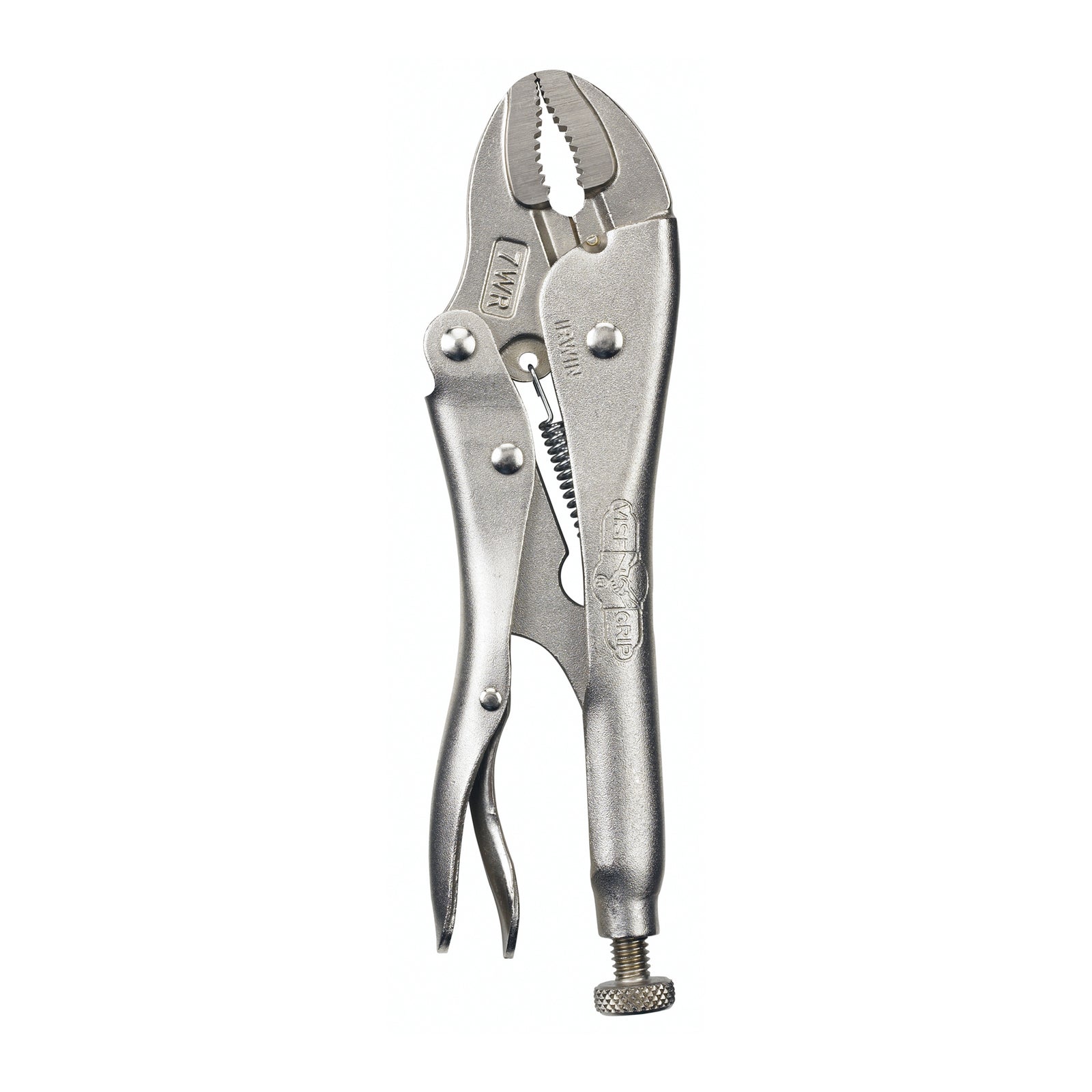 Pince-étau à mâchoires courbées avec coupe-fil 