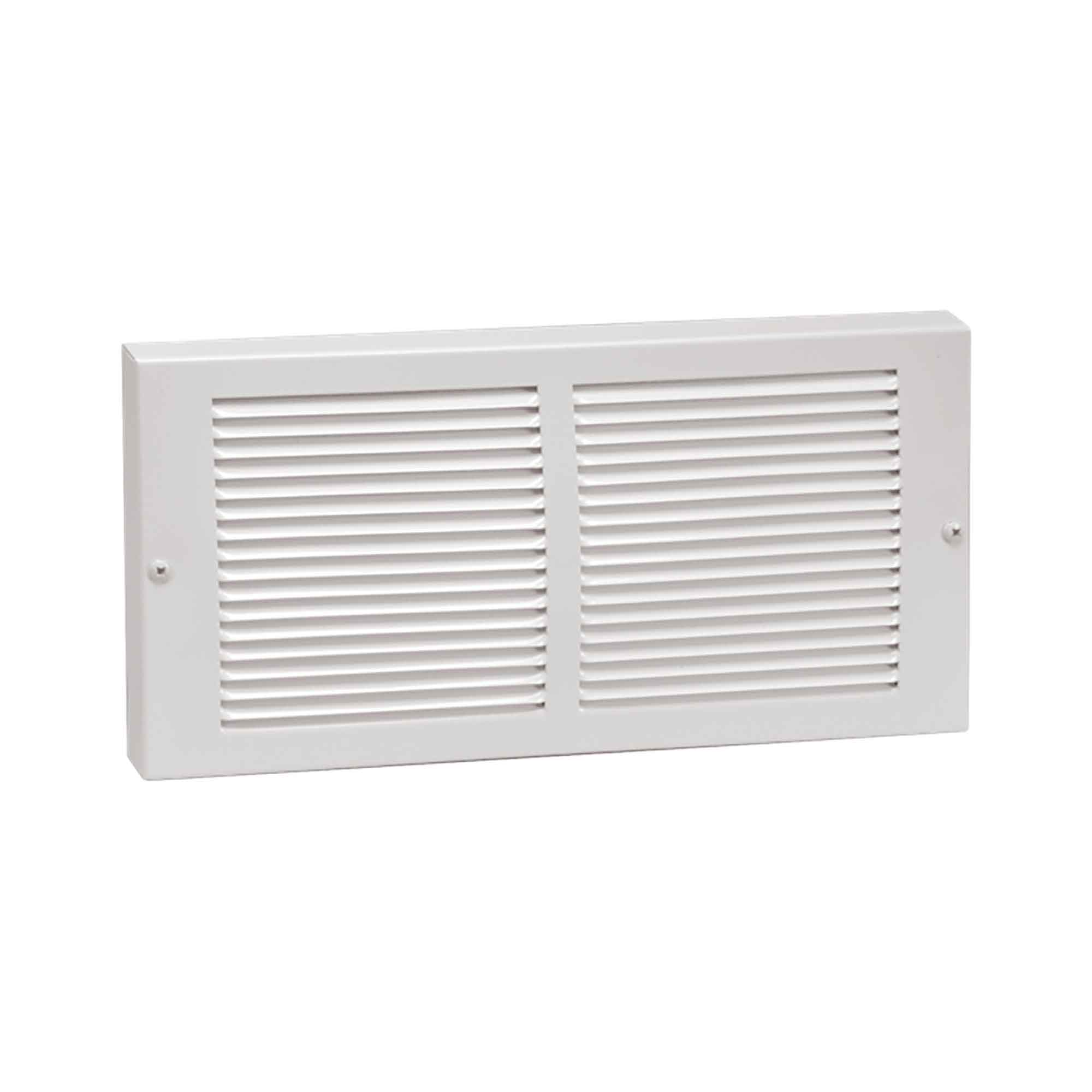 Grille de plinthe de retour d'air en acier peint en blanc, 14" x 8"