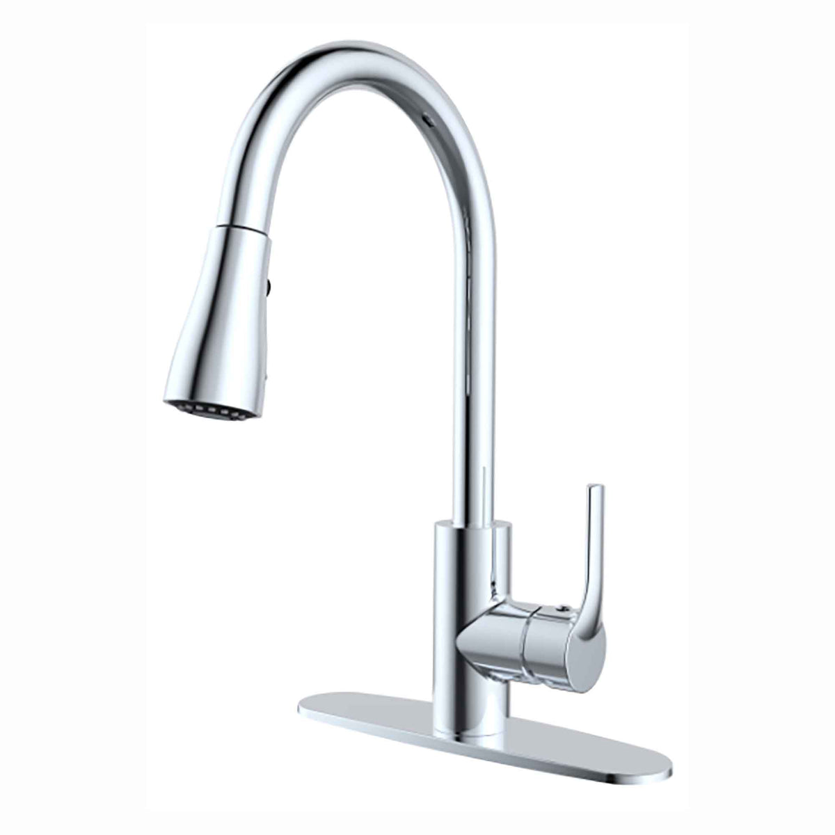 Robinet de cuisine Manchester à bec rétractable, chrome