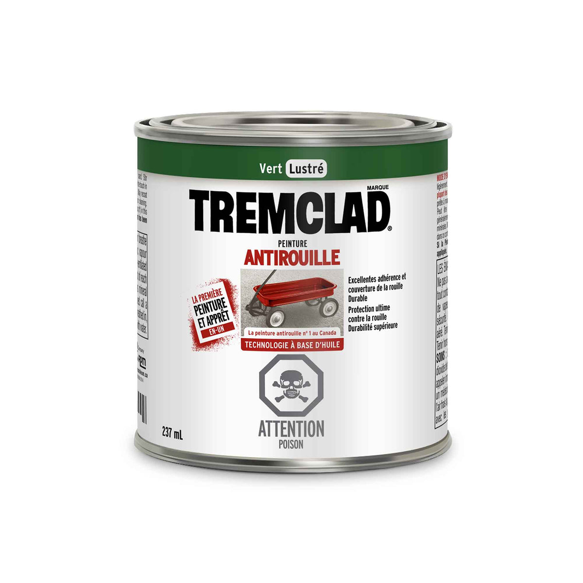 Tremclad peinture antirouille à base d&#39;huile vert lustré, 237 ml