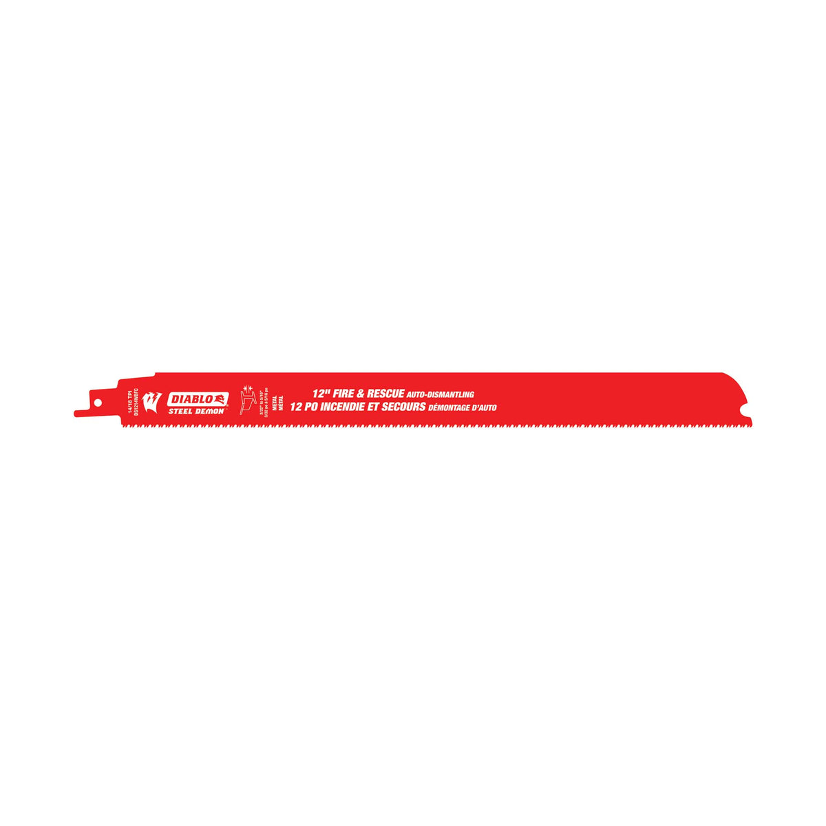 Lame alternative bimétallique Diablo pour incendie et secours de 12&quot; - 14/18 DPP