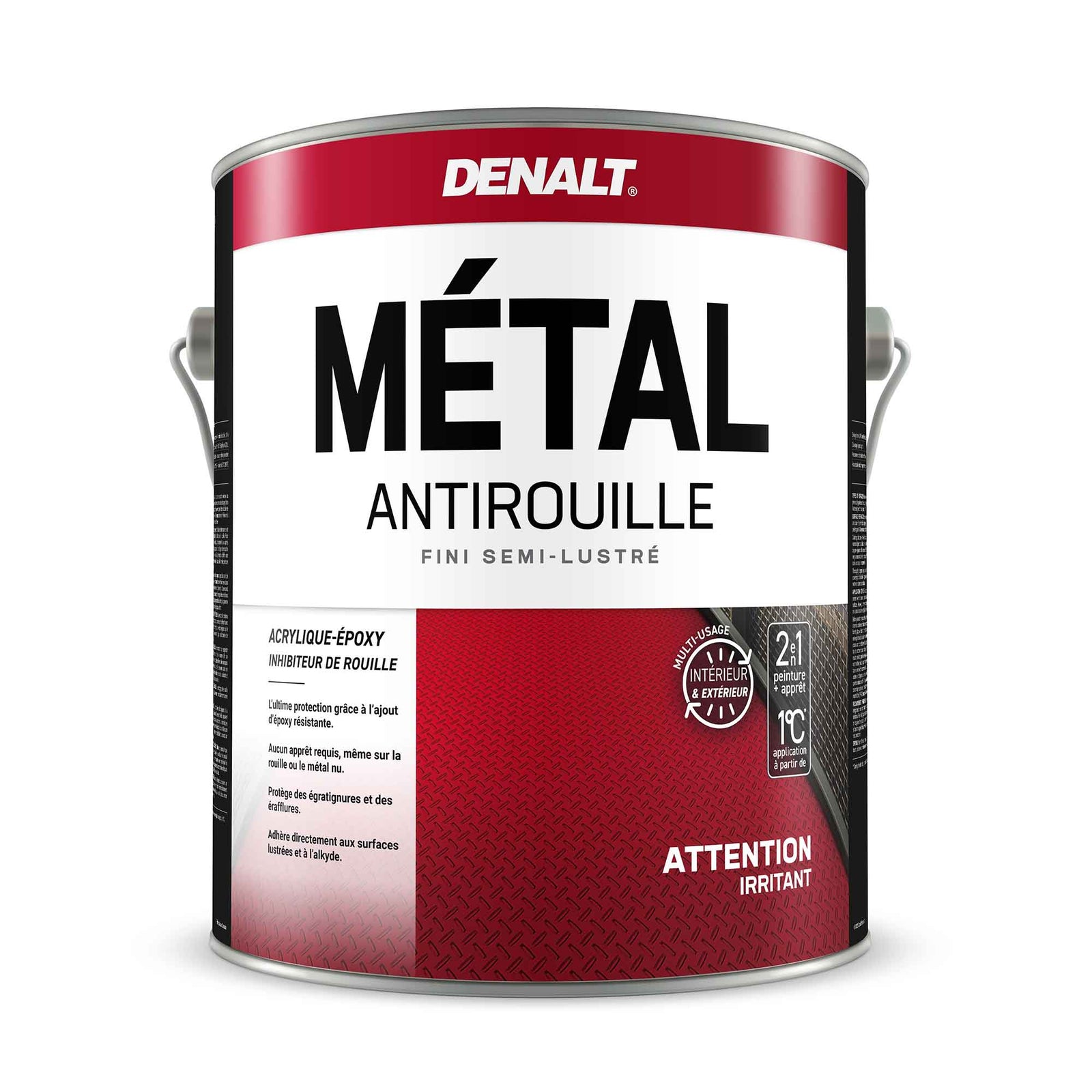 Peinture antirouille à métal semi-lustré base moyenne, 3,7 L