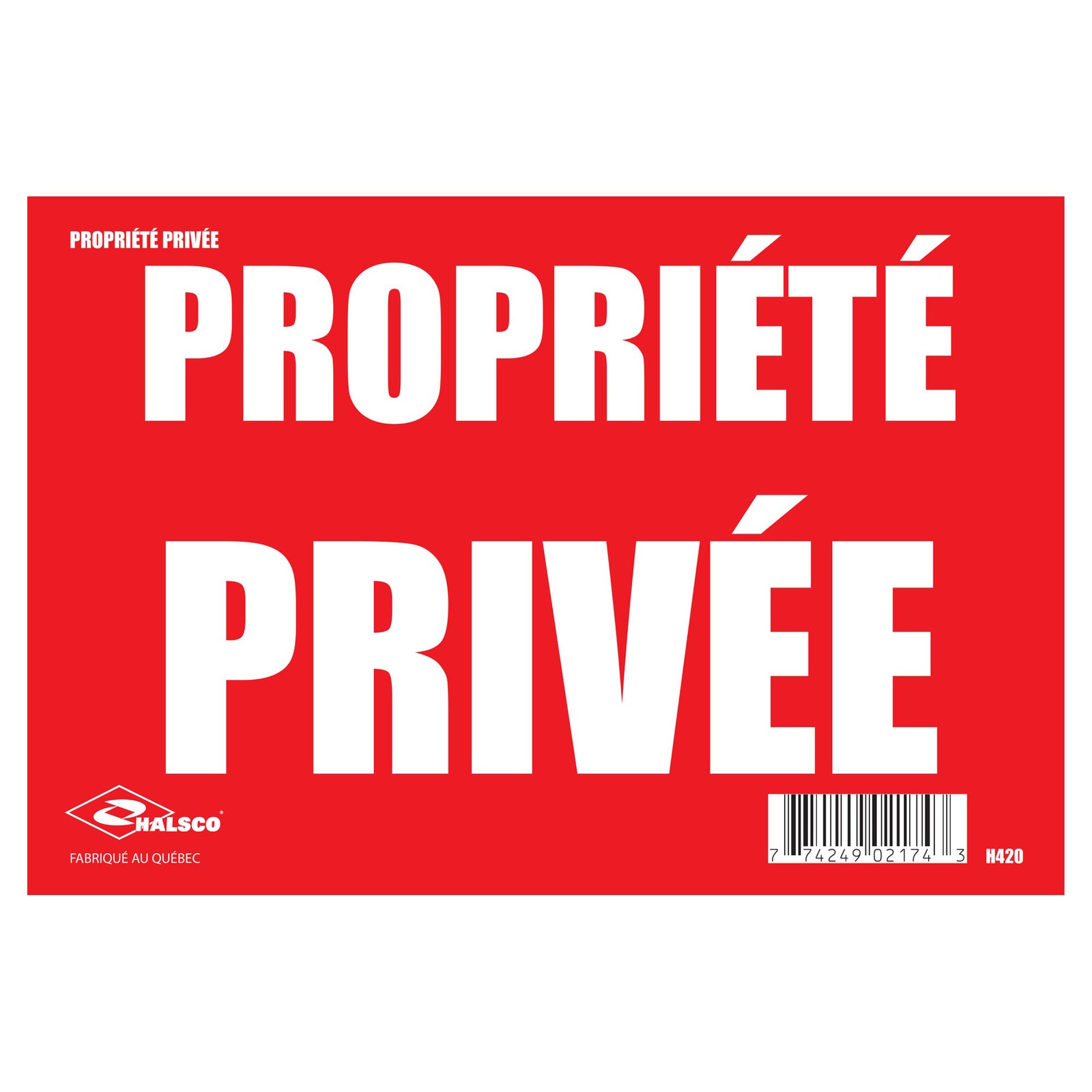 Affiche "Propriété privée", 8" x 12"