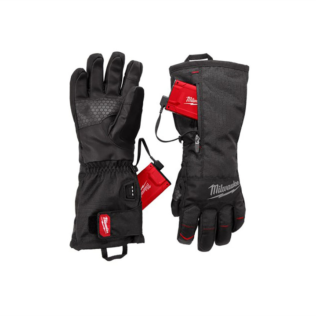 Gants d'hiver chauffants rechargeables par USB, moyen (noir)