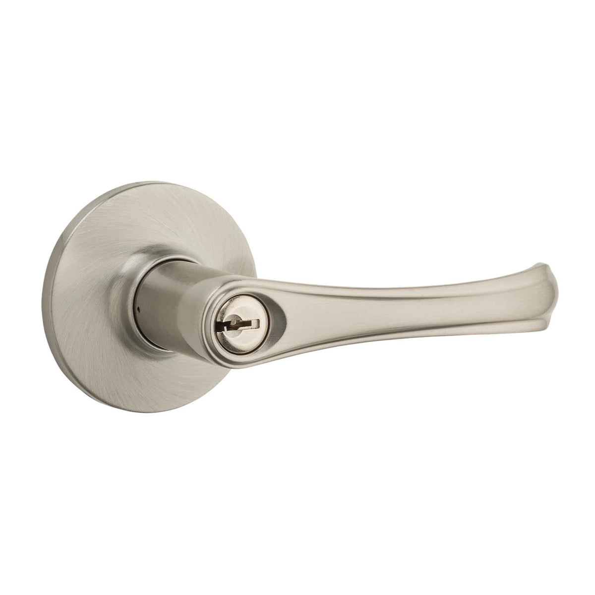 Poignée à levier à clé Safe Lock Grapevine, nickel satiné