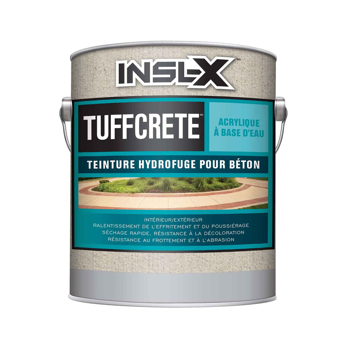 Teinture hydrofuge acrylique à base d&#39;eau pour béton Insl-X TuffCrete gris perle, 3,79 L