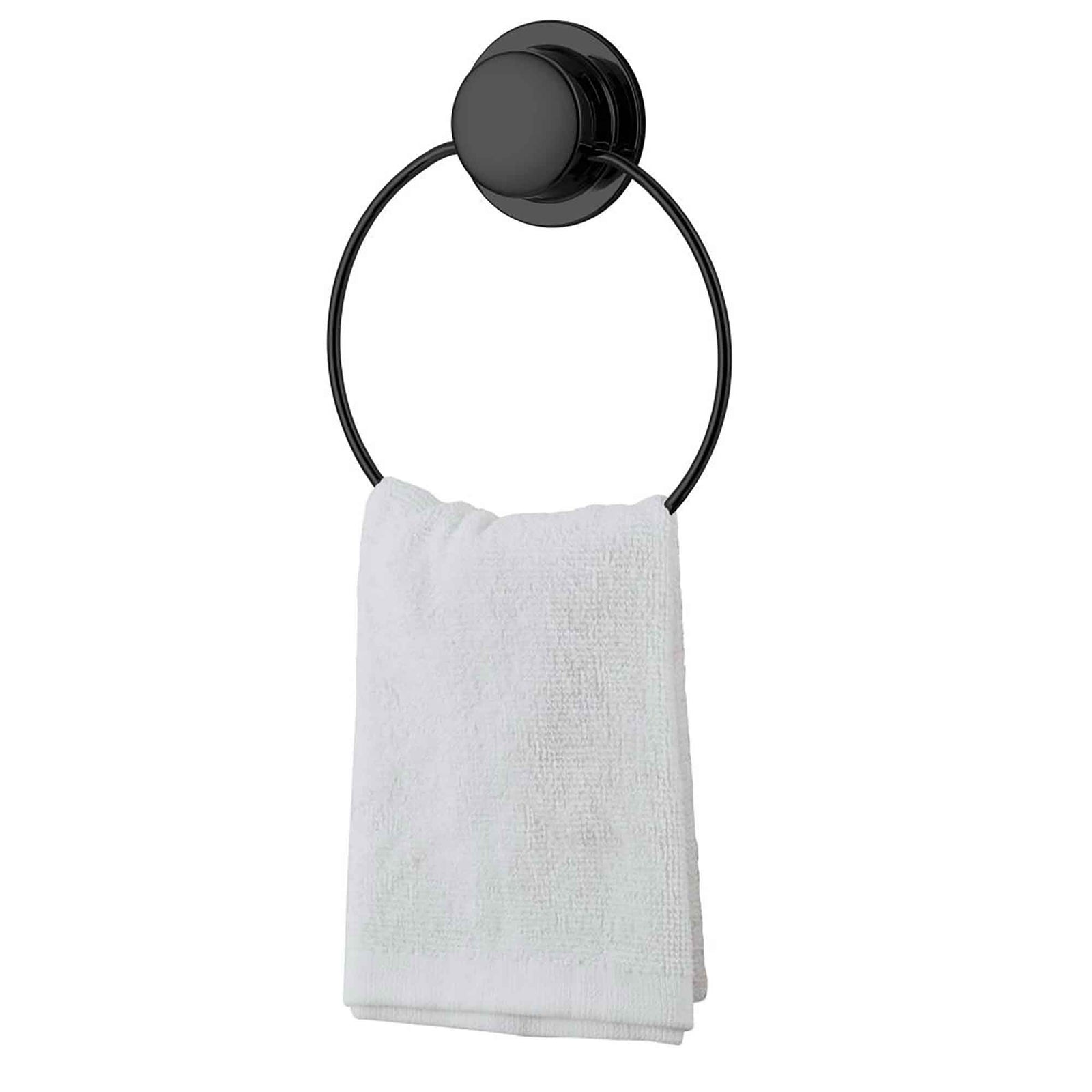 Porte-serviette à mains à ventouse, noir