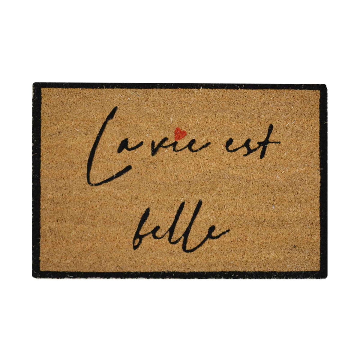 Tapis coco &#39;&#39;La vie est belle&#39;&#39;, 15,75&quot; x 23,62&quot;