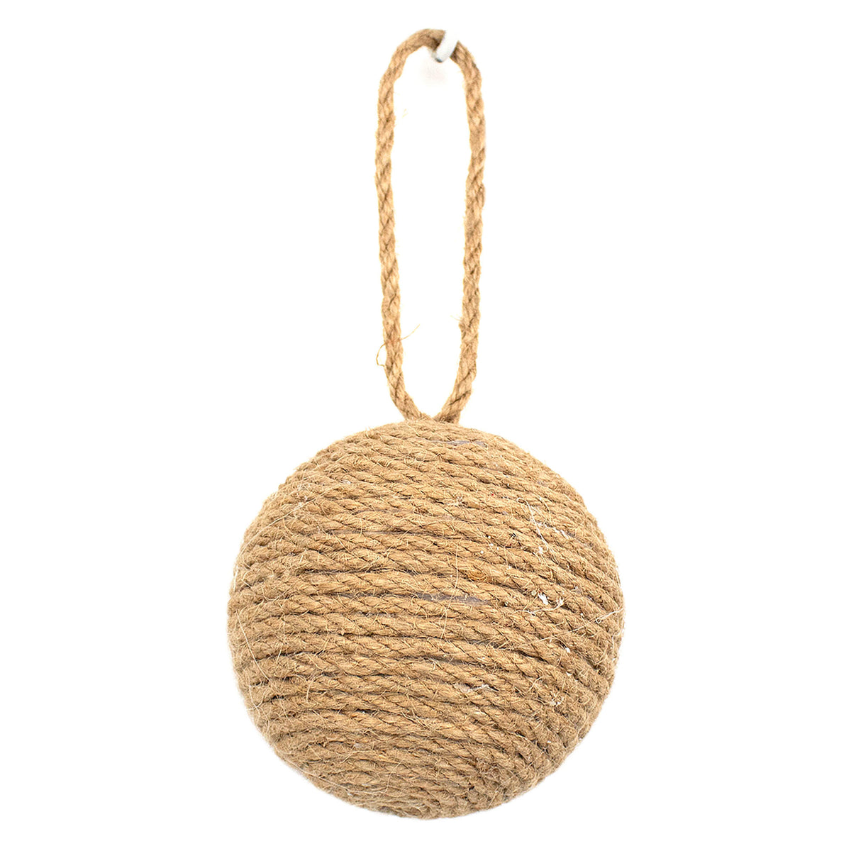 Boule décorative en rotin brun à suspendre, 4''