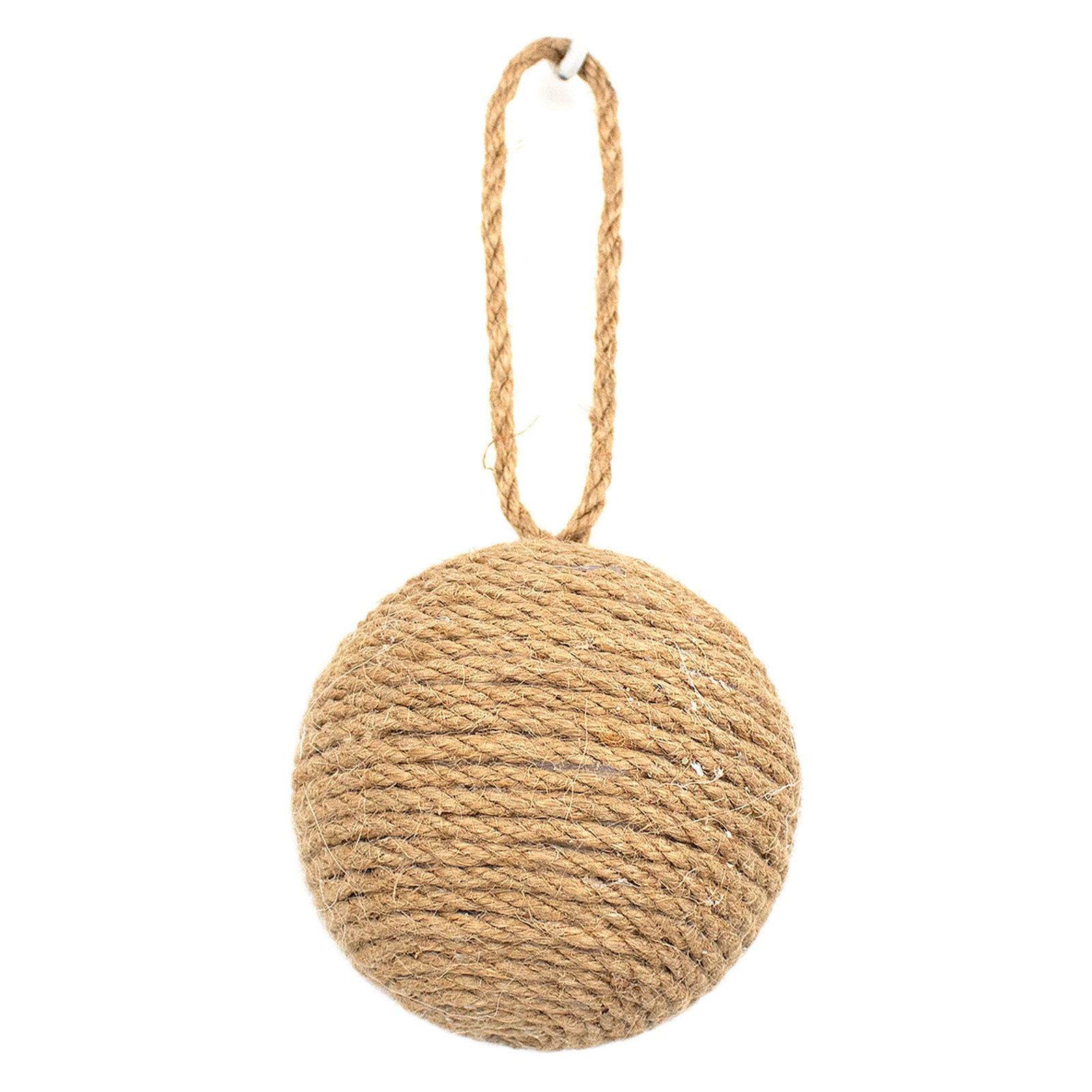 Boule décorative en rotin brun à suspendre, 4''