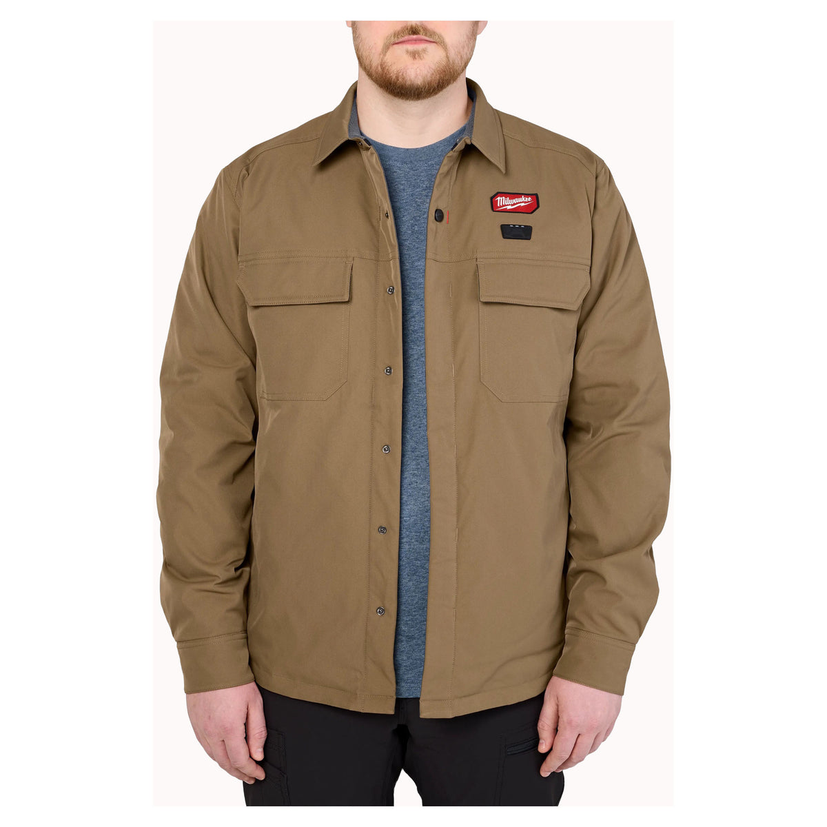 Veste-chemise chauffante M12, moyen (kaki)