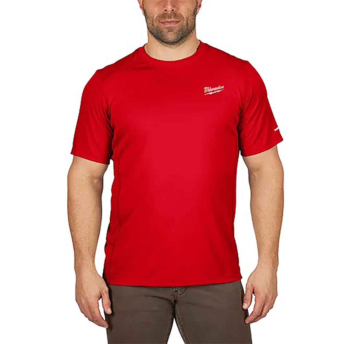 Chandail de travail Workskin à manches courtes pour homme, rouge (2T-grand)