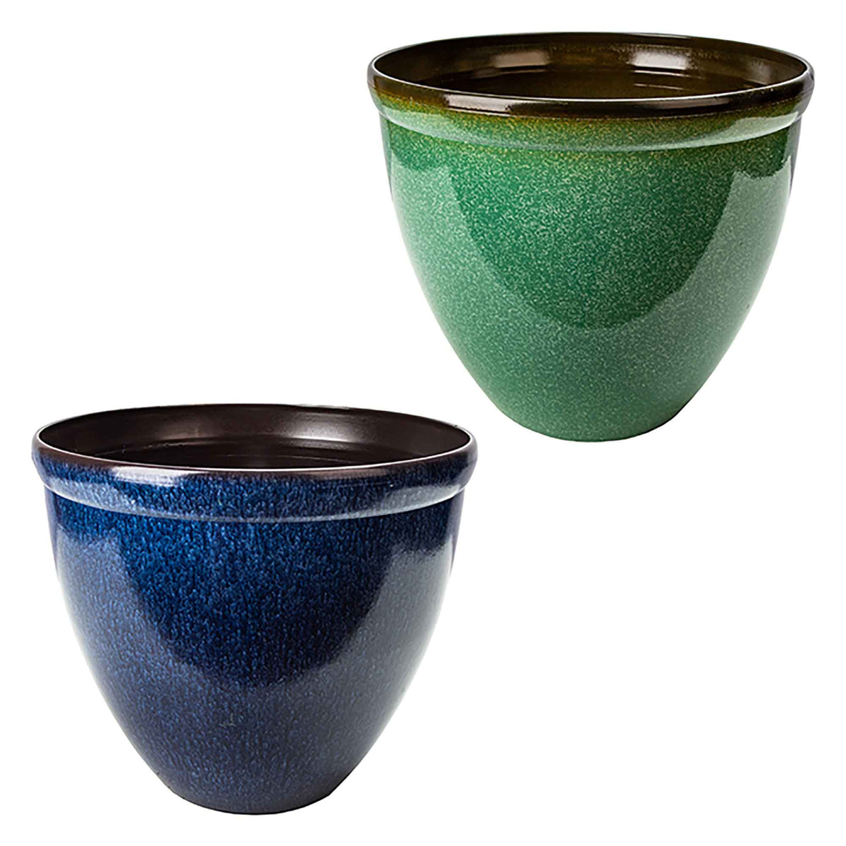 Pot rond à finition émaillée, 15,5'' x 13,4'' (choix entre 2 couleurs)