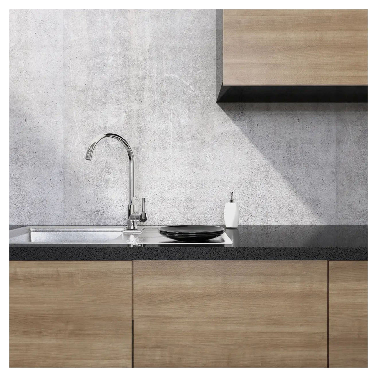 Robinet d'évier de cuisine Classic avec bec pivotant, chrome poli