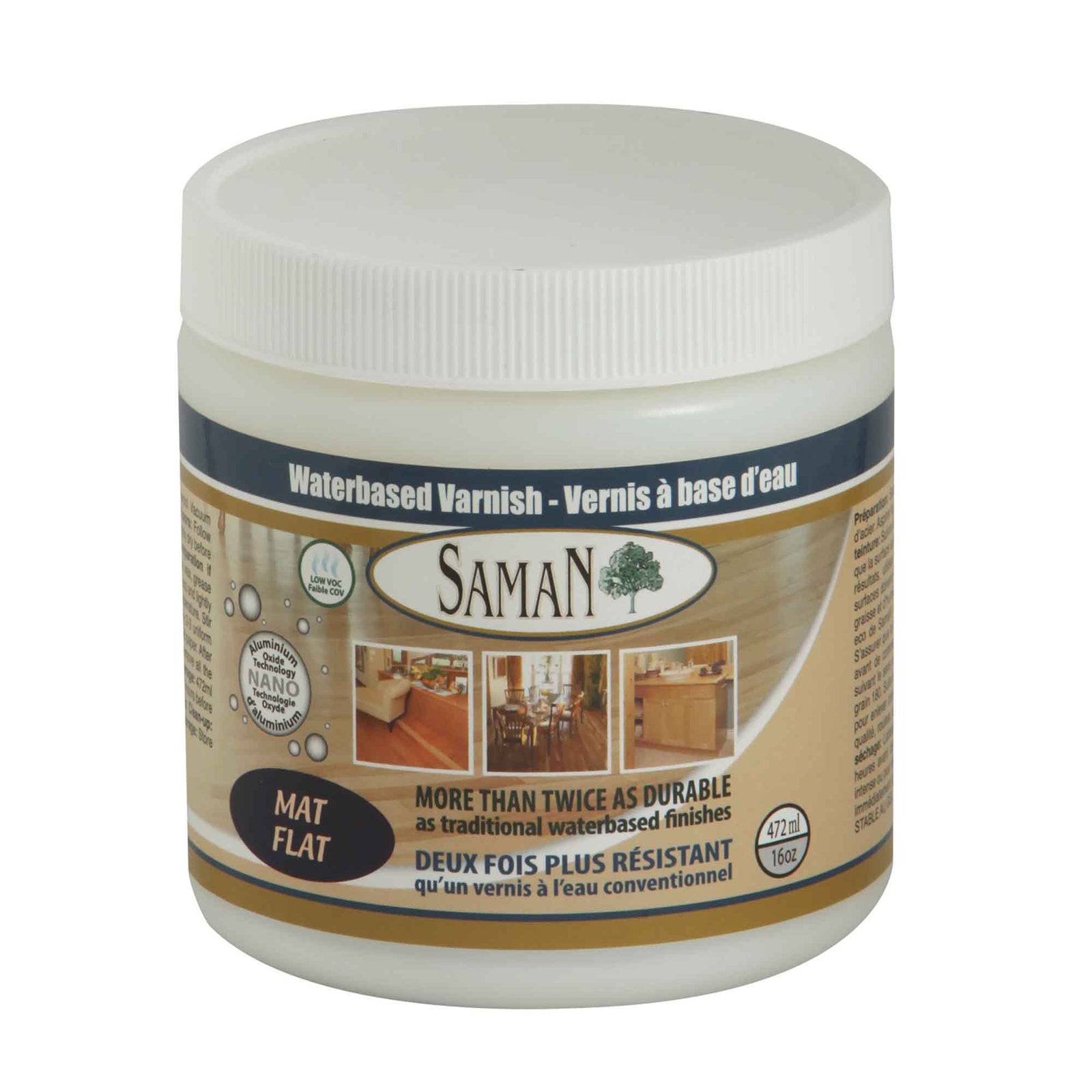 Vernis à base d'eau mat, 472 ml           