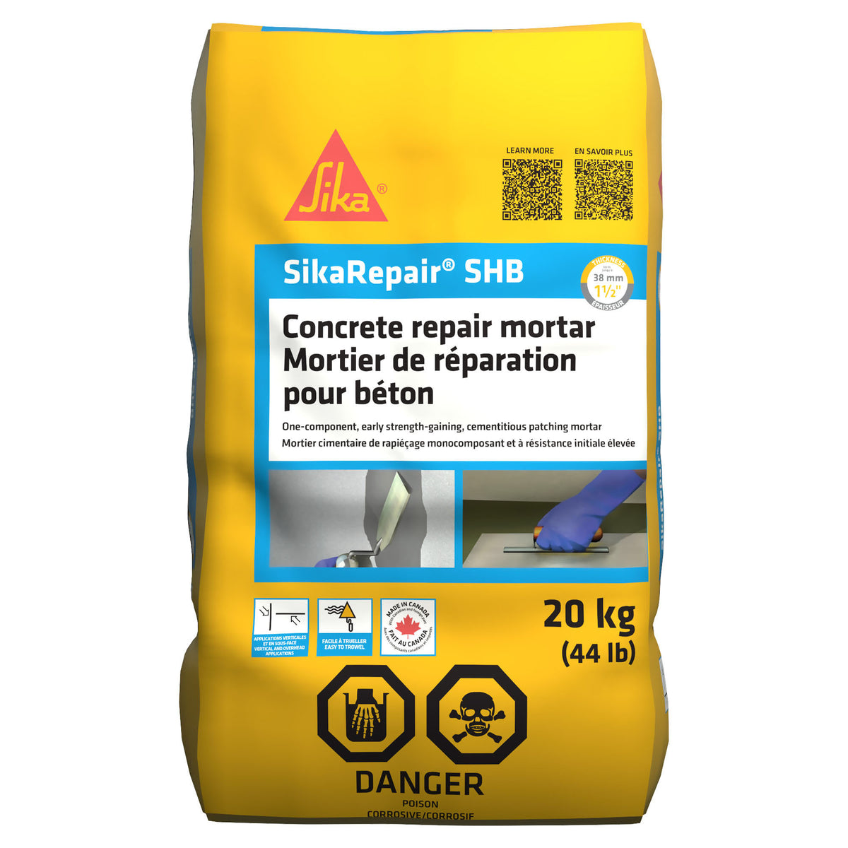 Mortier de réparation pour béton SikaRepair SHB, 20 kg