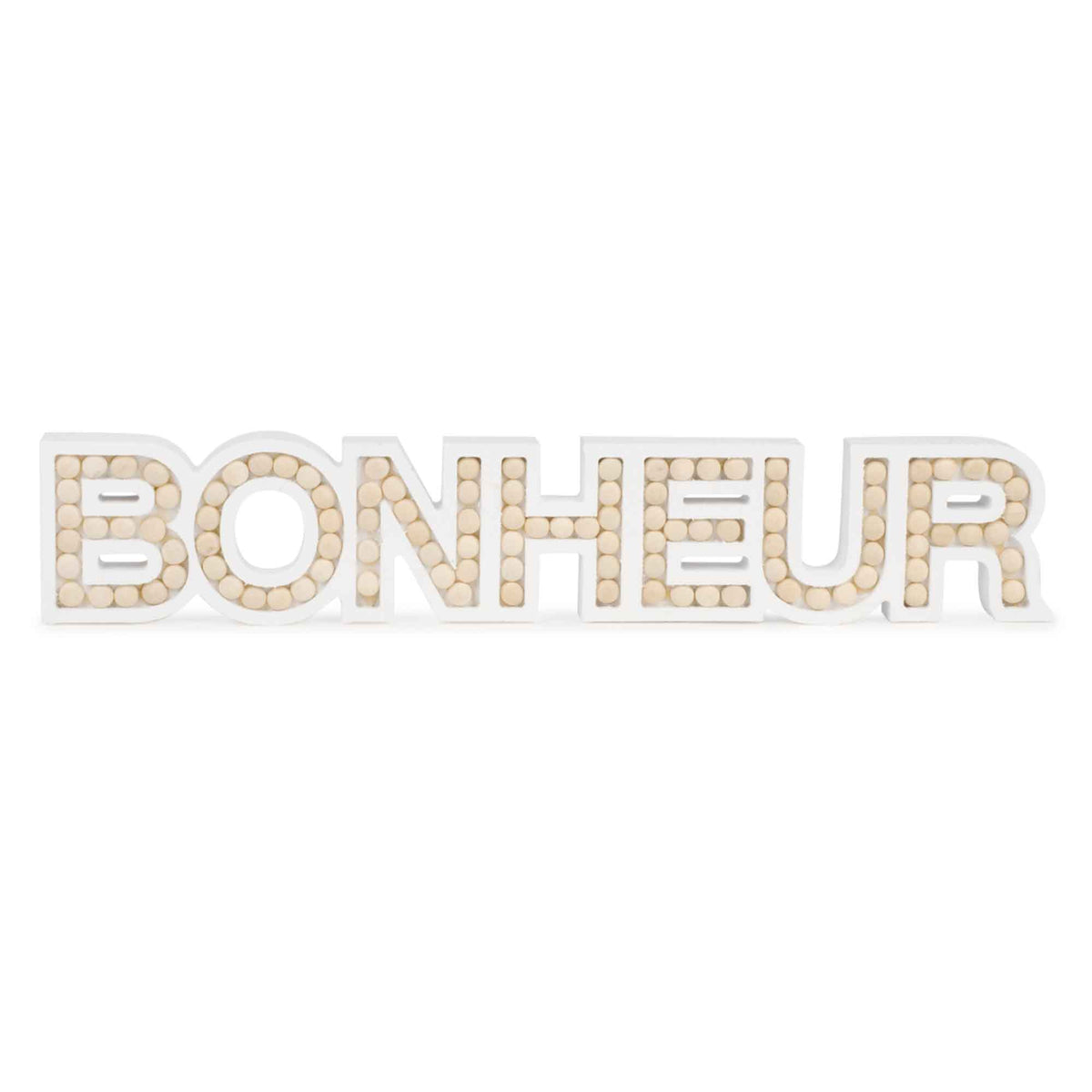 Décoration autoportante &#39;&#39;BONHEUR&#39;&#39;, 15-1/2&quot; x 1&quot; x 3&quot;