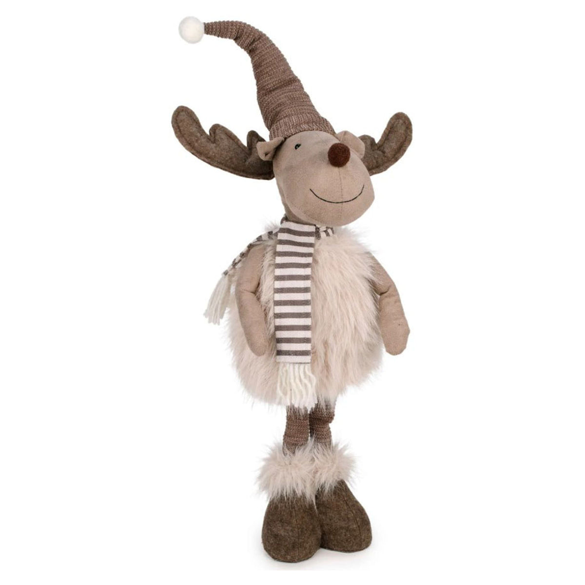 Peluche de renne debout en fausse fourrure, 20"