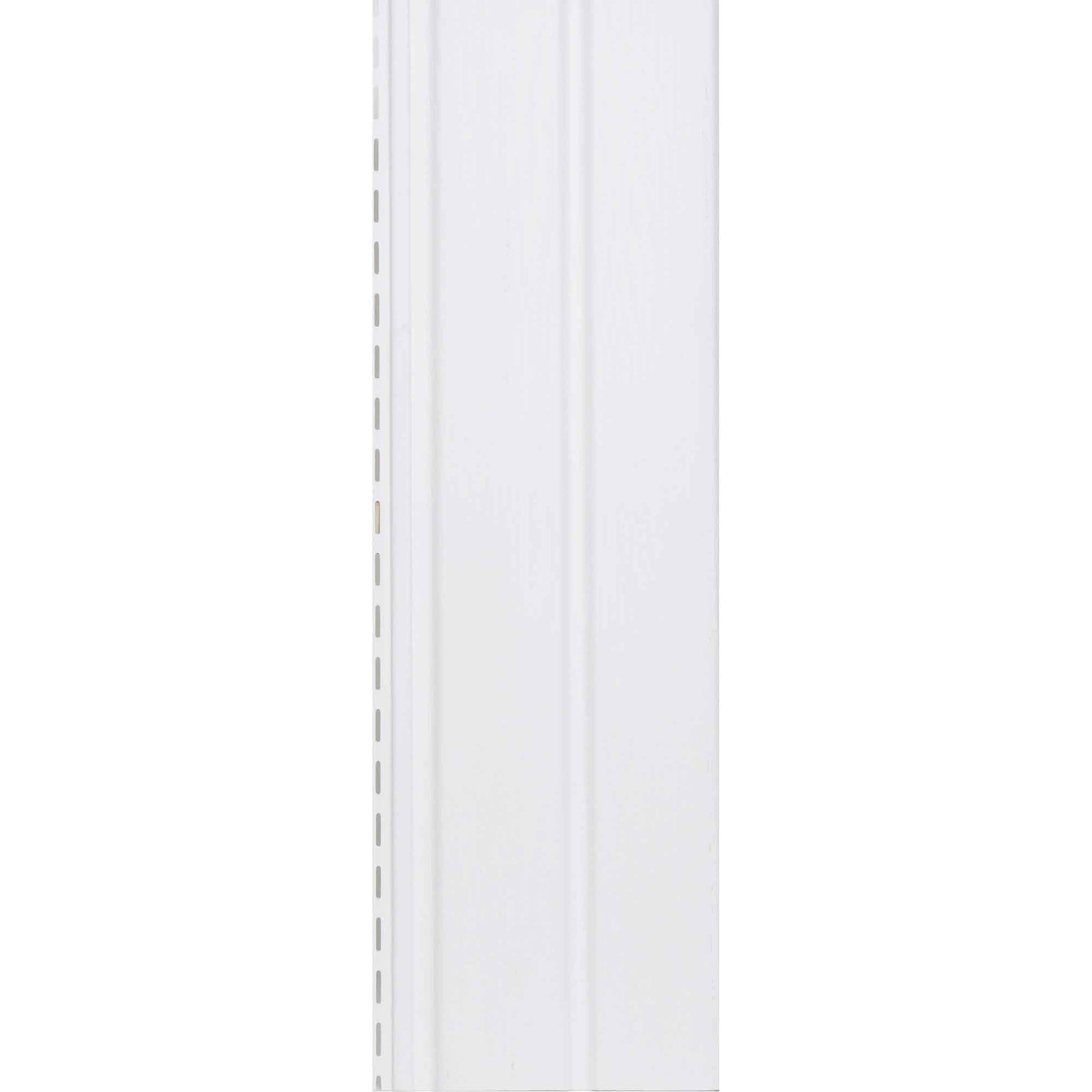 Revêtement vertical D-5 en vinyle blanc, 10' x 1/2" x 10"