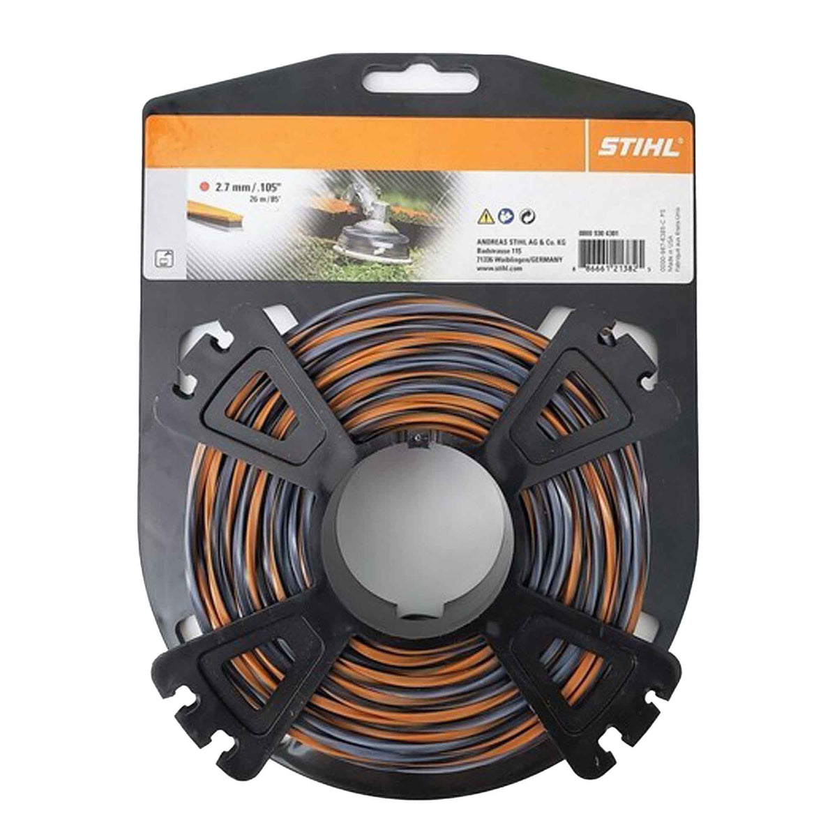 Fil torsadé avec fibre de carbone CF3 Pro pour coupe-bordure, 0,105" x 85' (1/2 lb)