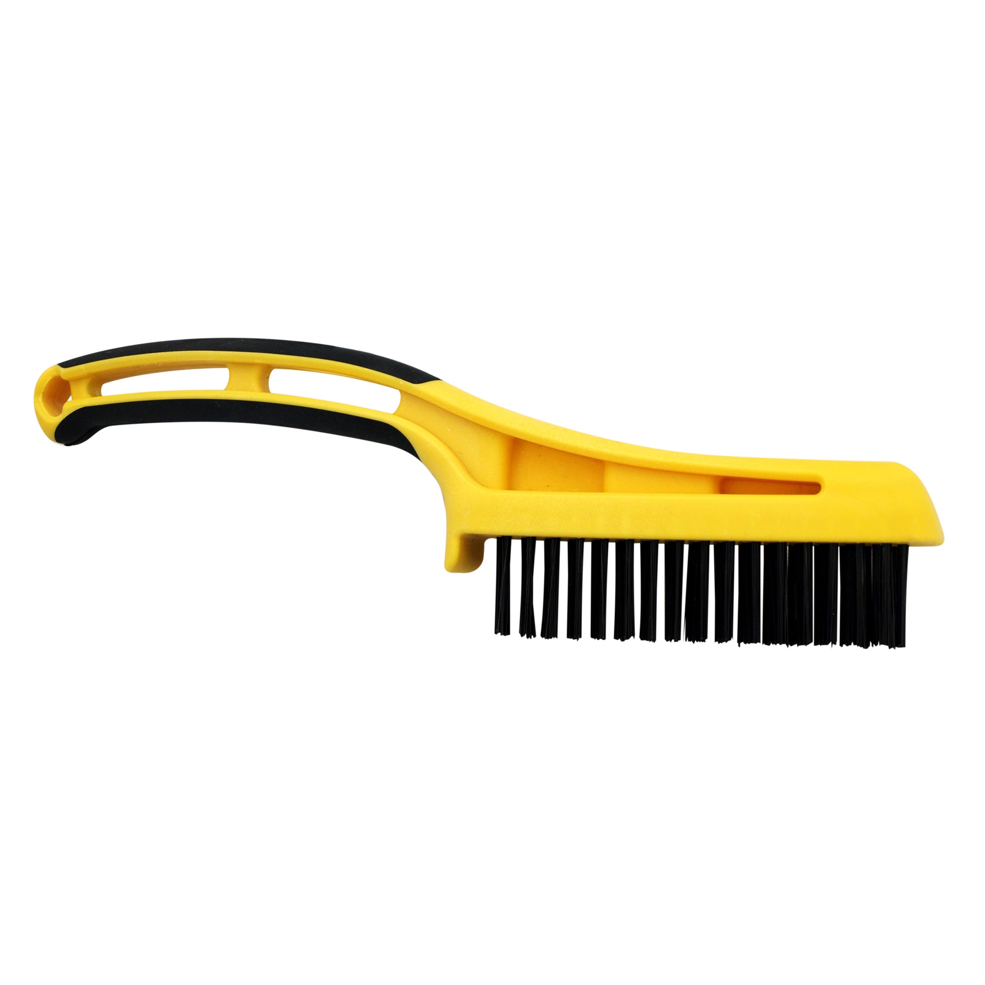 Brosse à long manche surmoulé, 3/4" x 4 3/4" (1,91 cm x 12,07 cm) acier au carbone