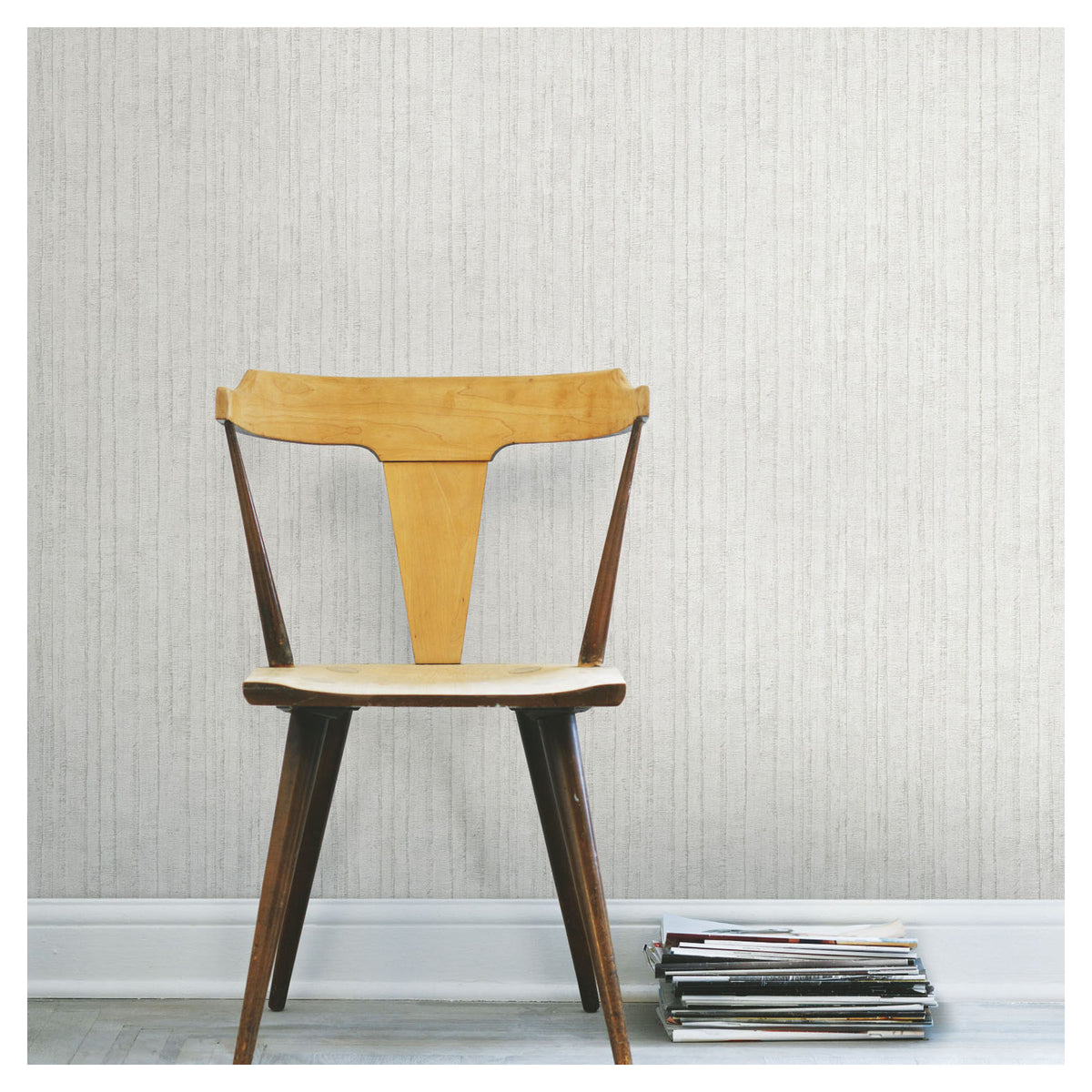Papier peint adhésif Stria à effet craquelé, 20,5" x 16,5' (beige et taupe)