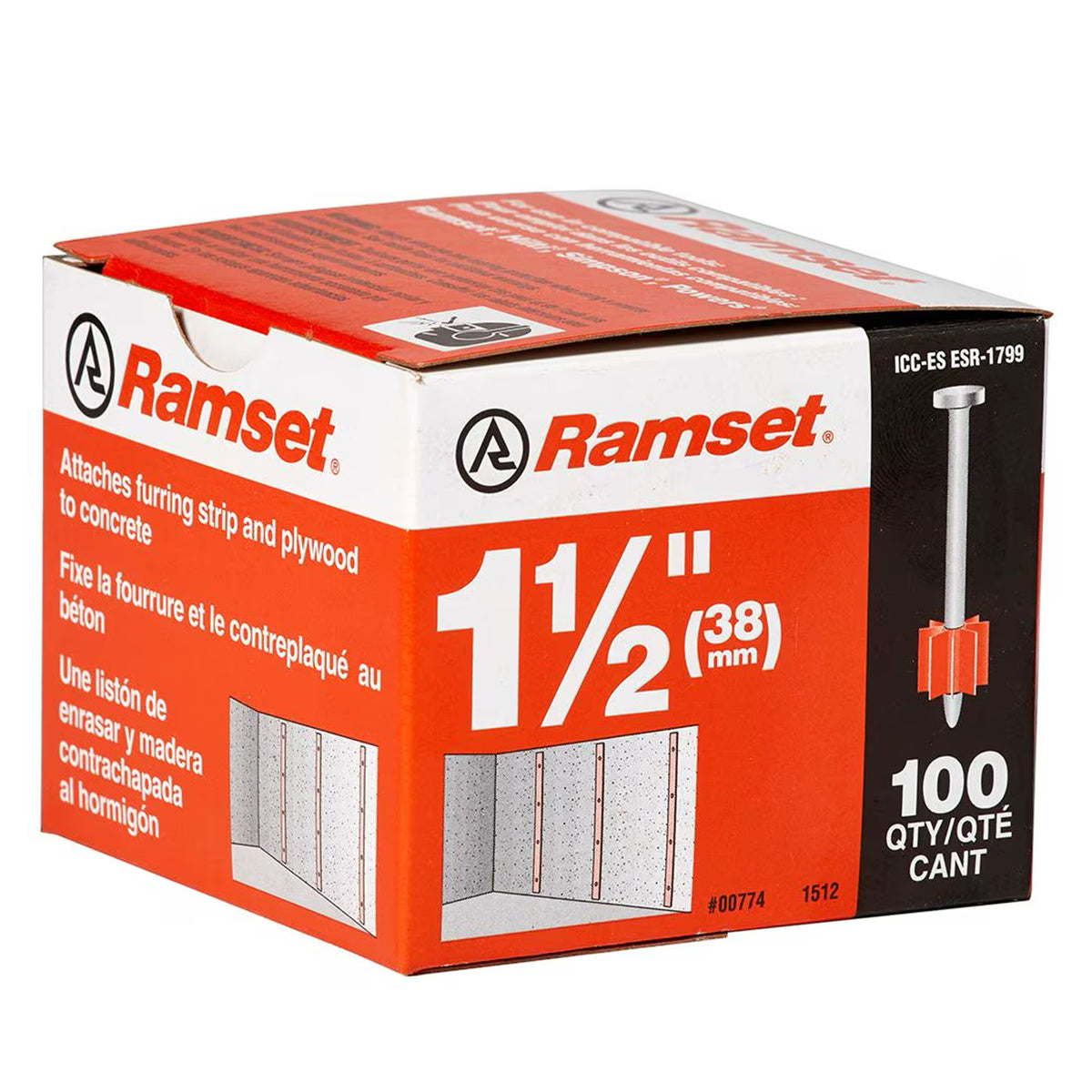 Goujon d'ancrage pour béton, 1-1/2" (100 unités)