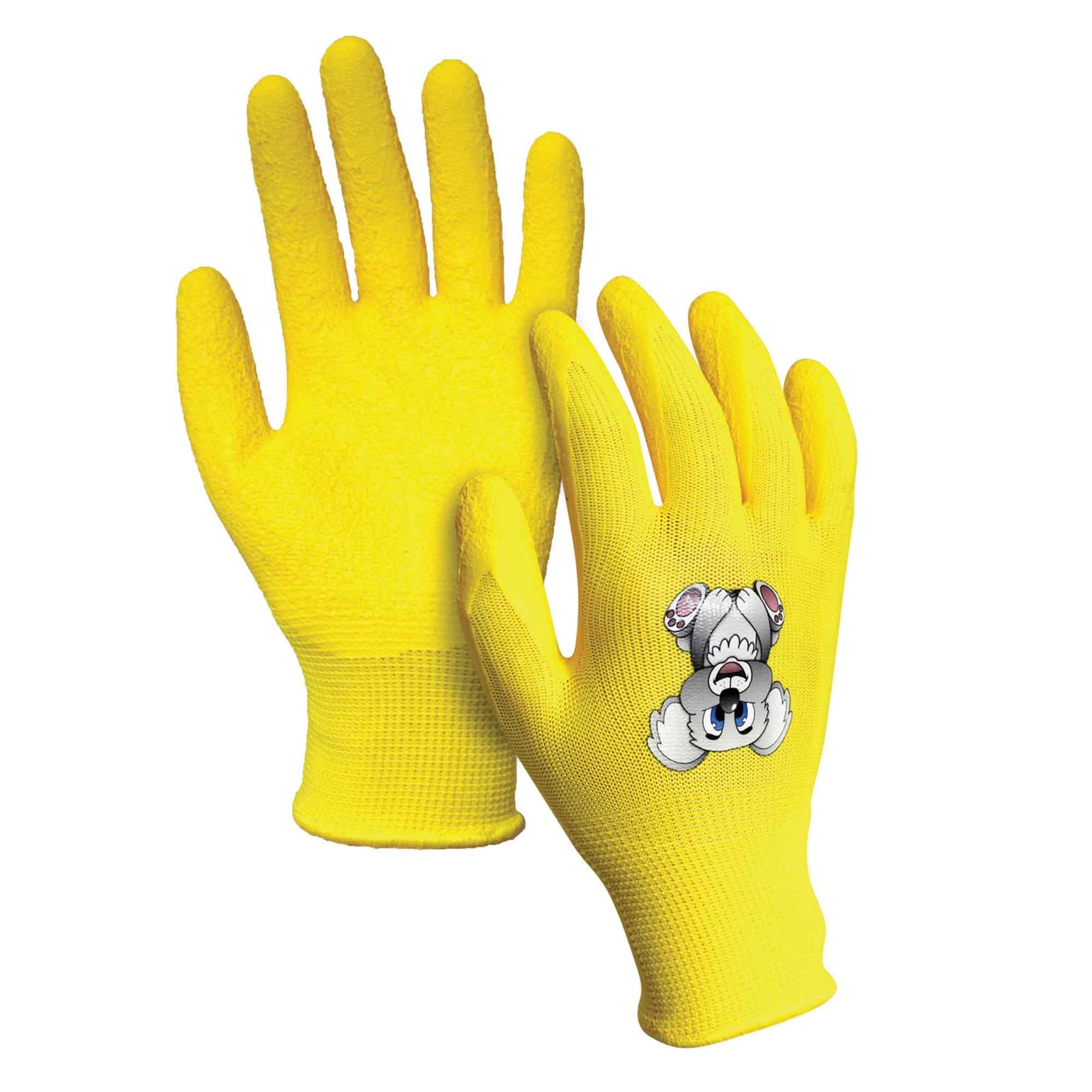 Gants de jardinage pour enfants avec imprimé de Koala Little Helpers, jaune