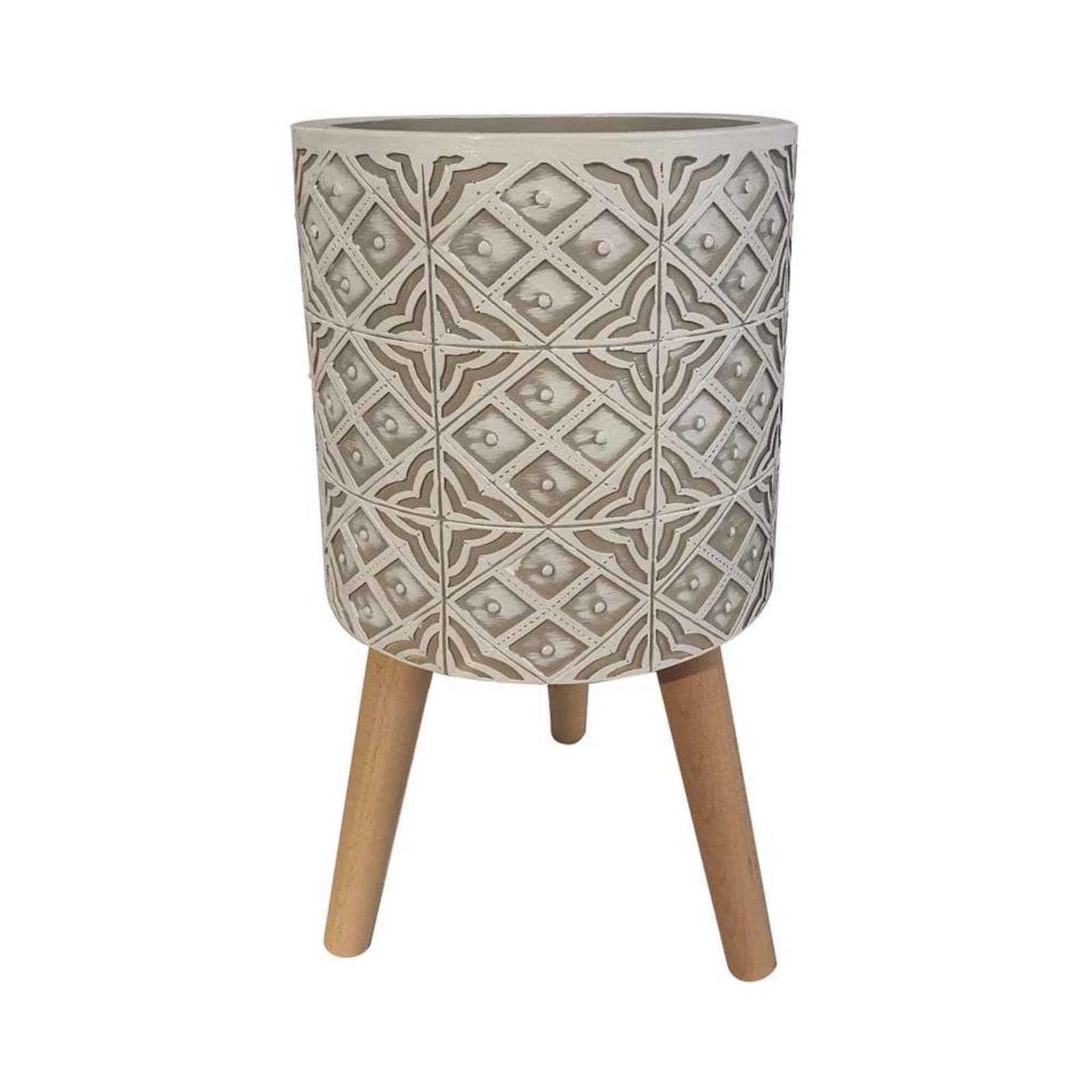 Cache-pot sur patte en polyrésine, 12'' x 22"