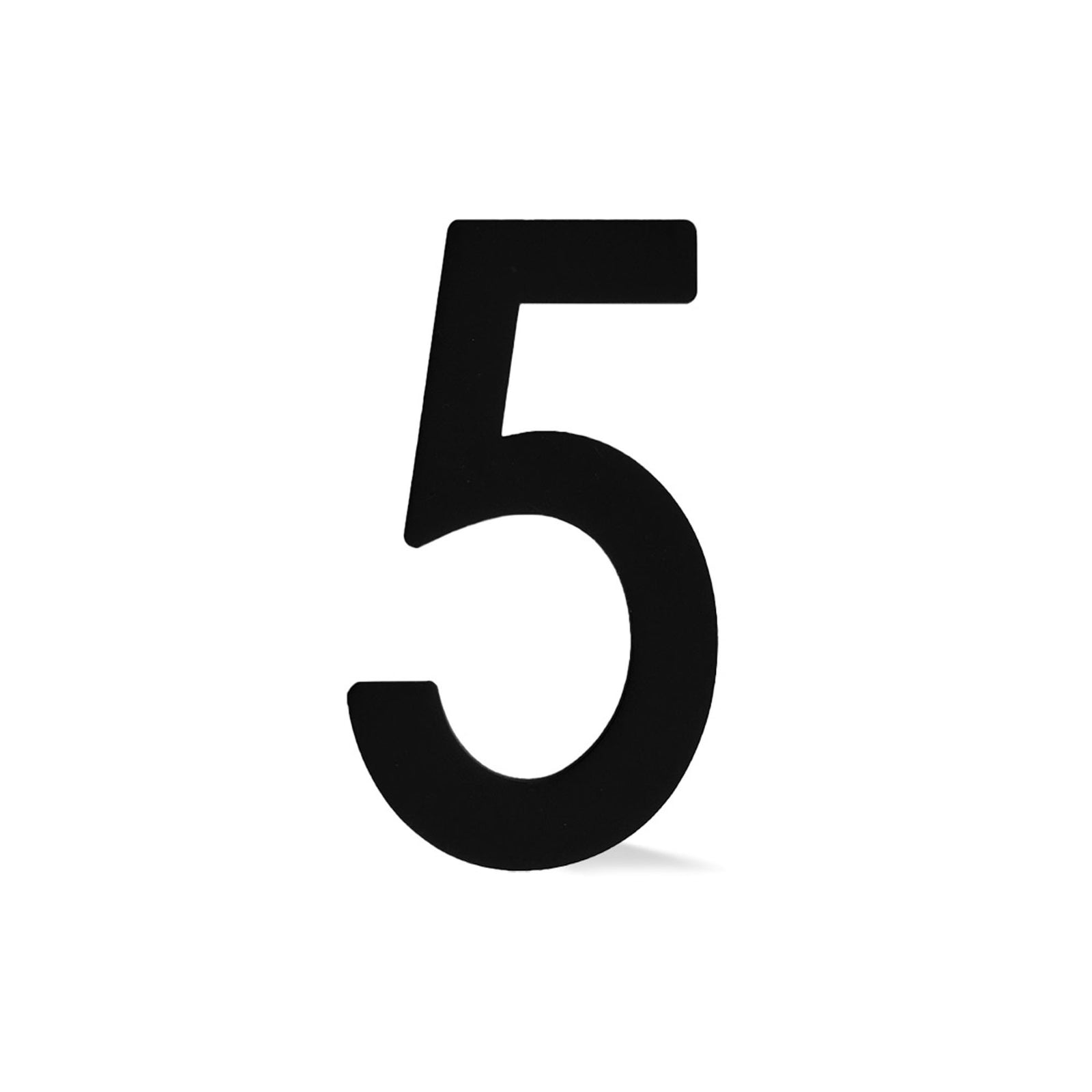 Chiffre autocollant de 4’’en plexiglas, #5 (noir)