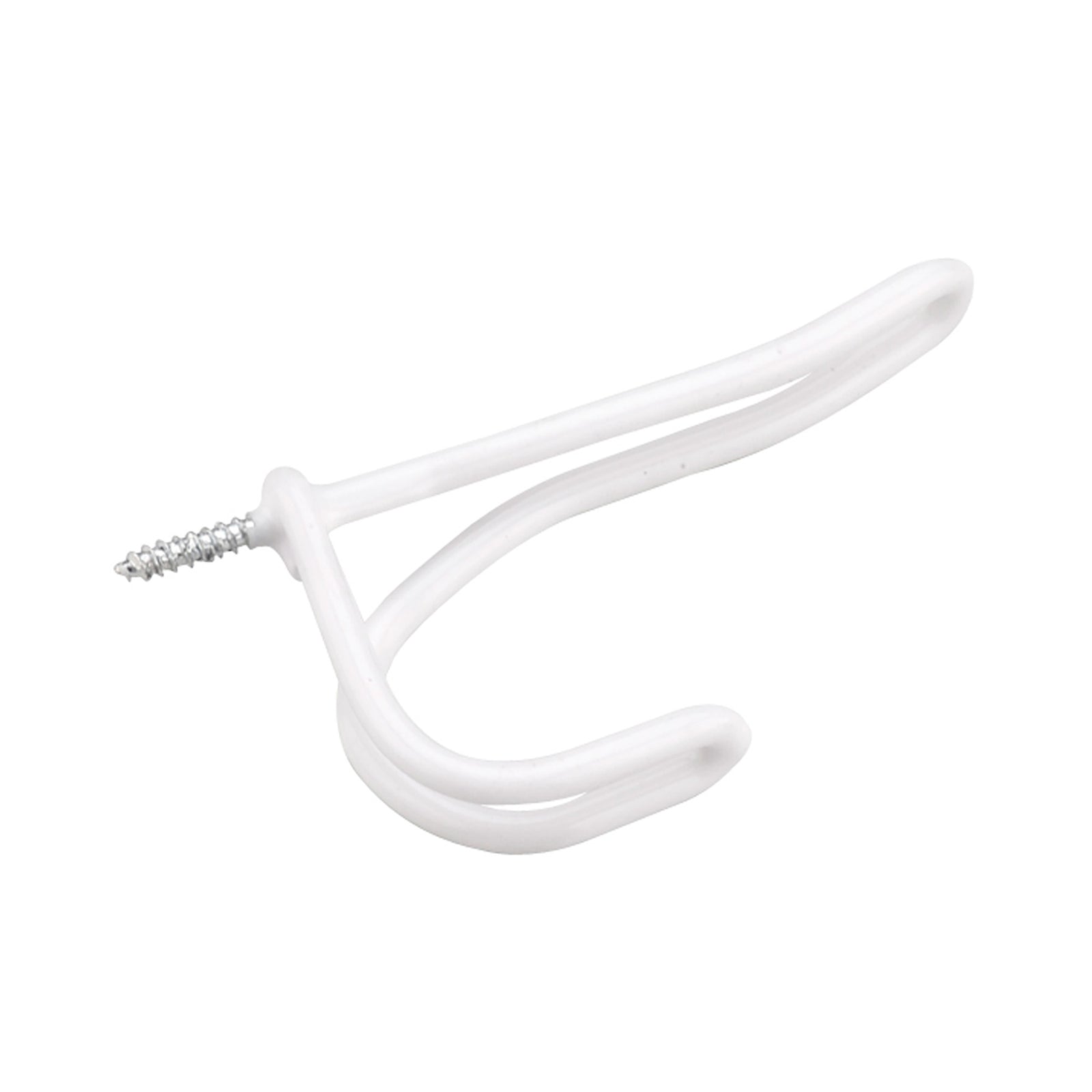 Crochet à manteau en fil blanc, emballage de 2 unités