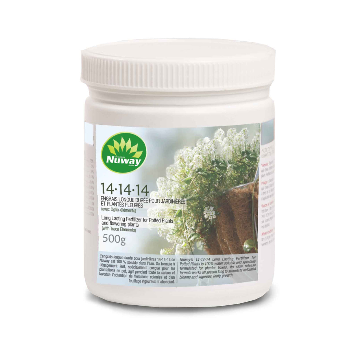 Engrais longue durée pour jardinières et plantes fleuries 14-14-14, 500 g