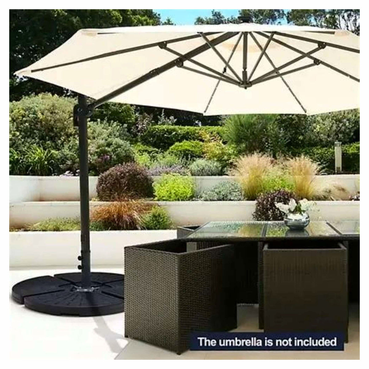 Dalle (1/4) pour base de parasol excentré, 20 kg