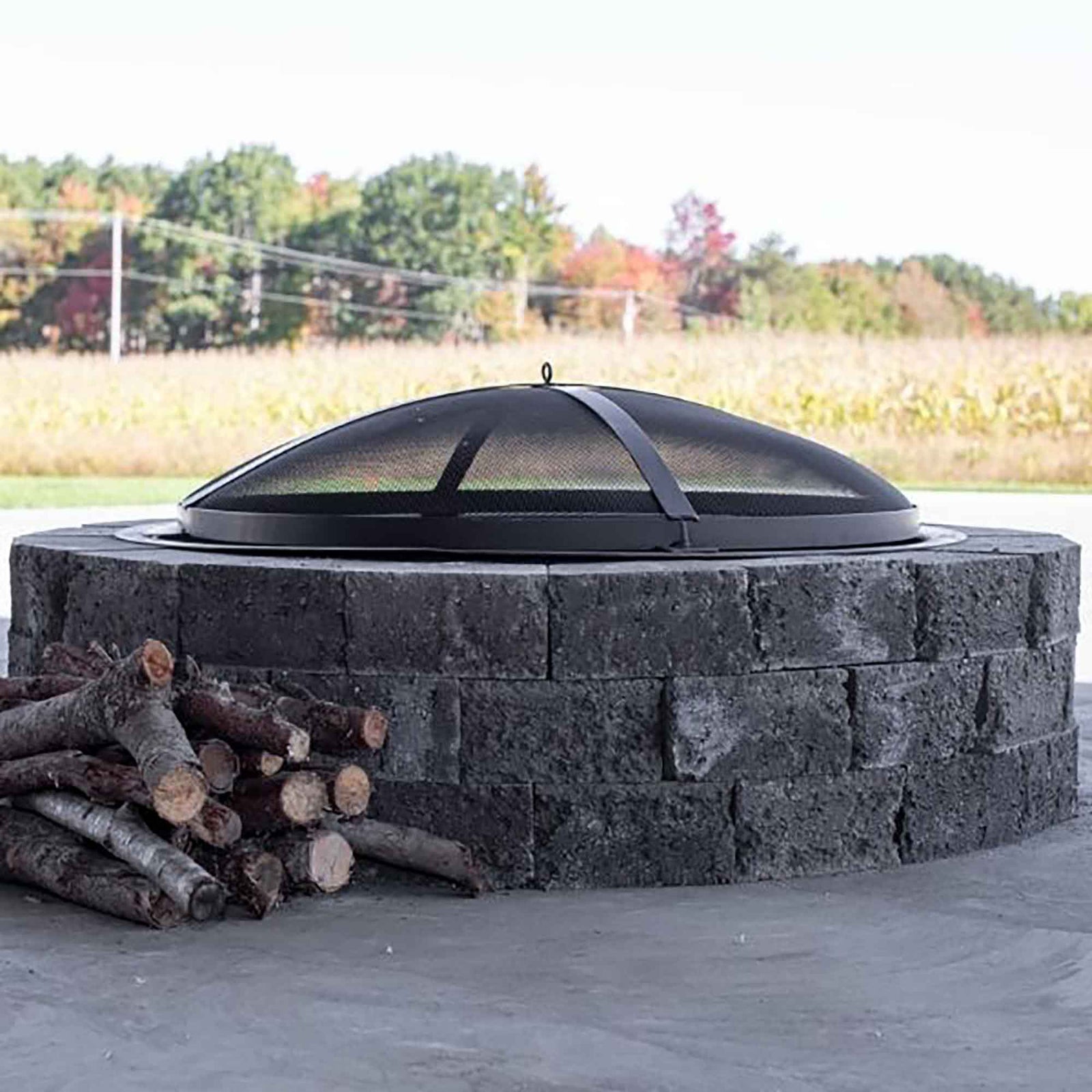 Foyer d'extérieur Rustico, charbon
