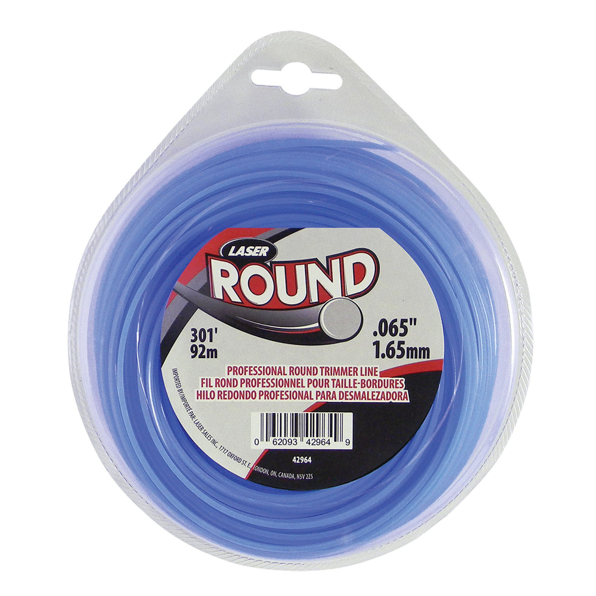 Fil rond pour coupe-bordure, 0,065'' x 301' (bleu)
