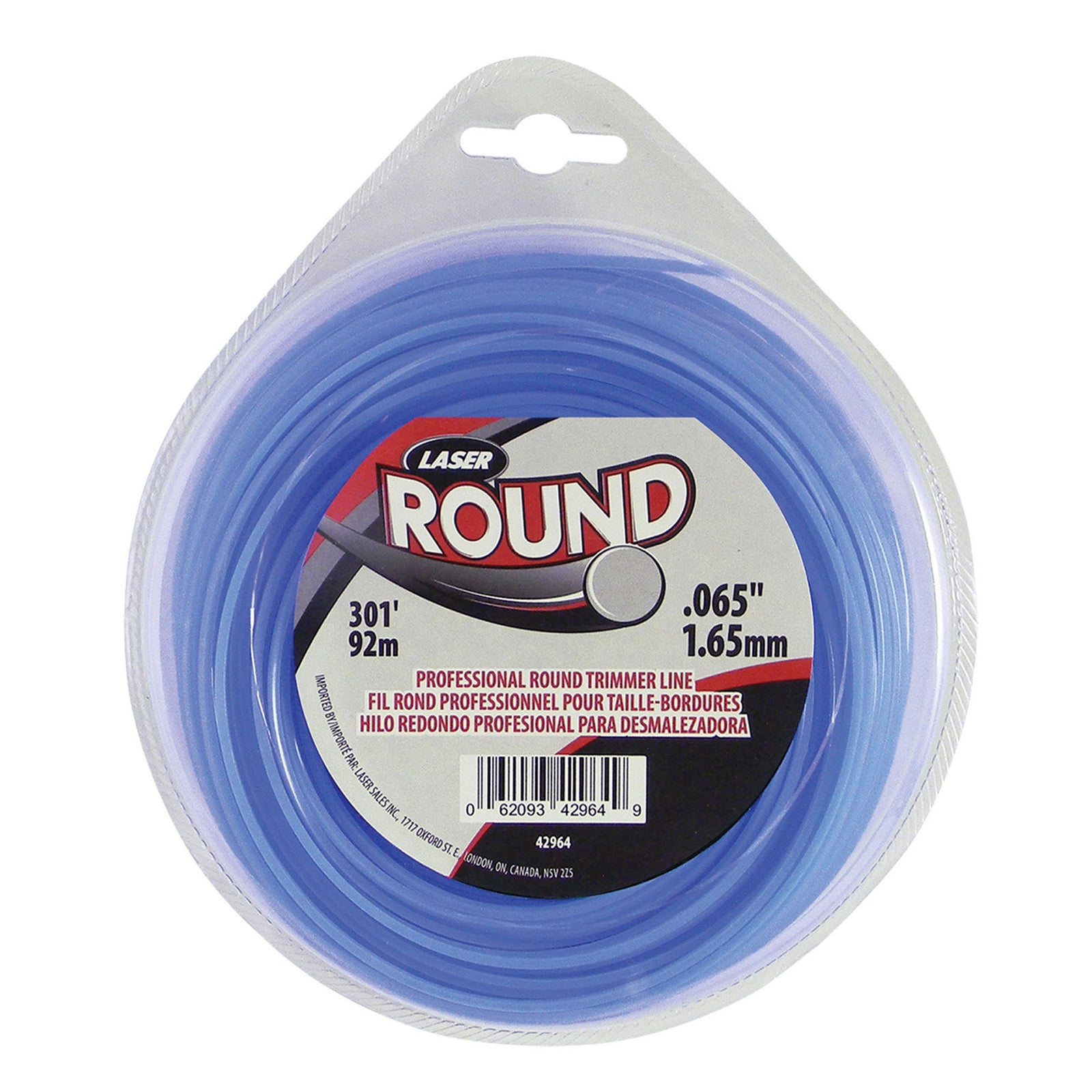 Fil rond pour coupe-bordure, 0,065'' x 301' (bleu)
