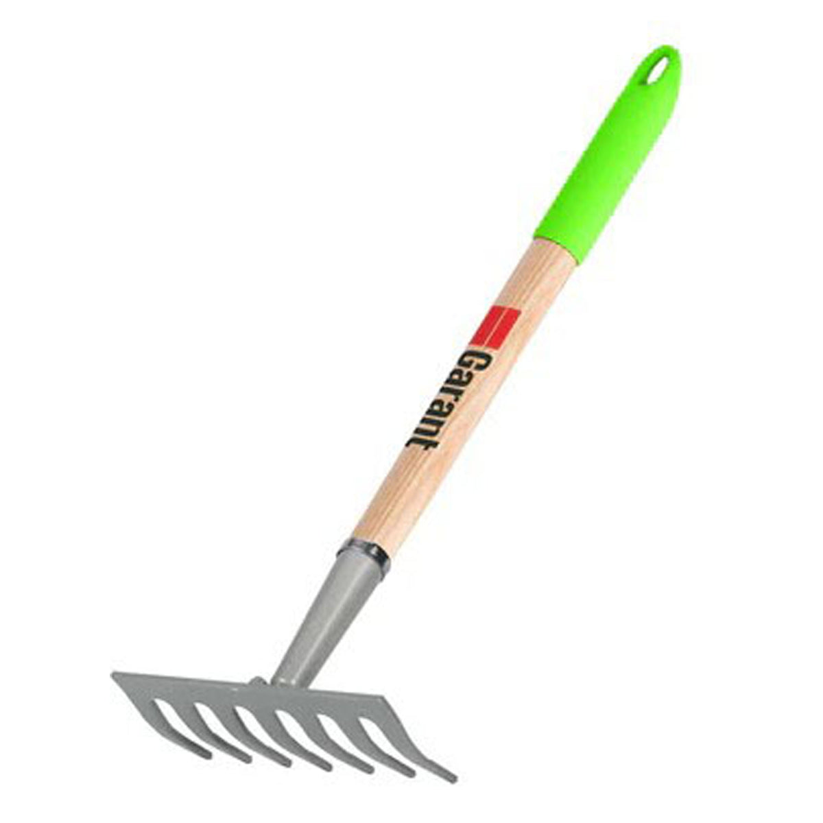 Râteau à niveler avec manche court en bois, 14-1/2"