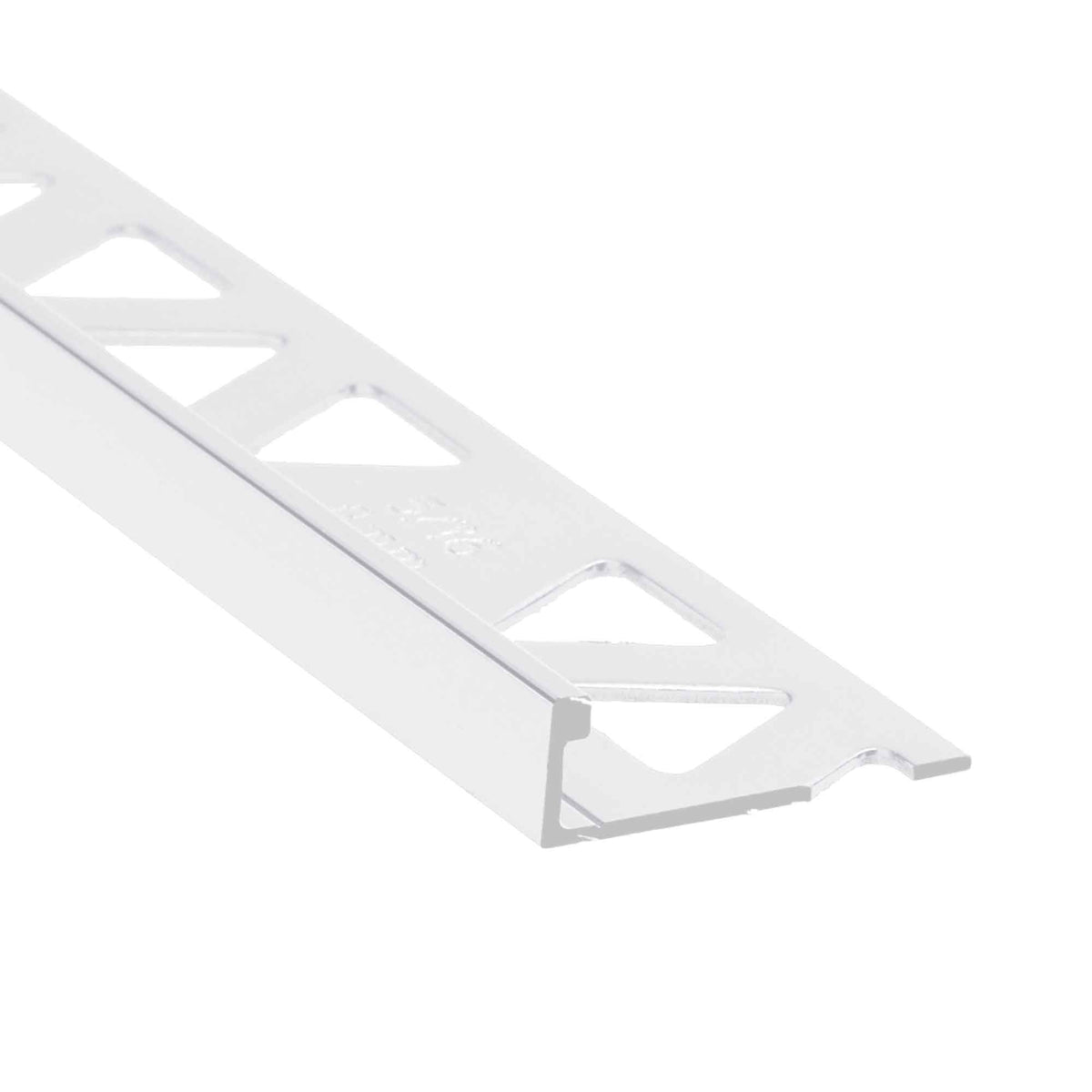 Bordure de carrelage plate et blanche, 5/16" x 8'