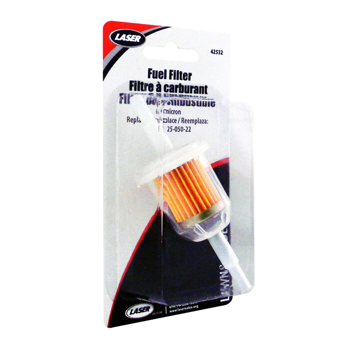 Filtre à carburant en ligne de 1/4'' et 5/16'' DI, 20-25 microns