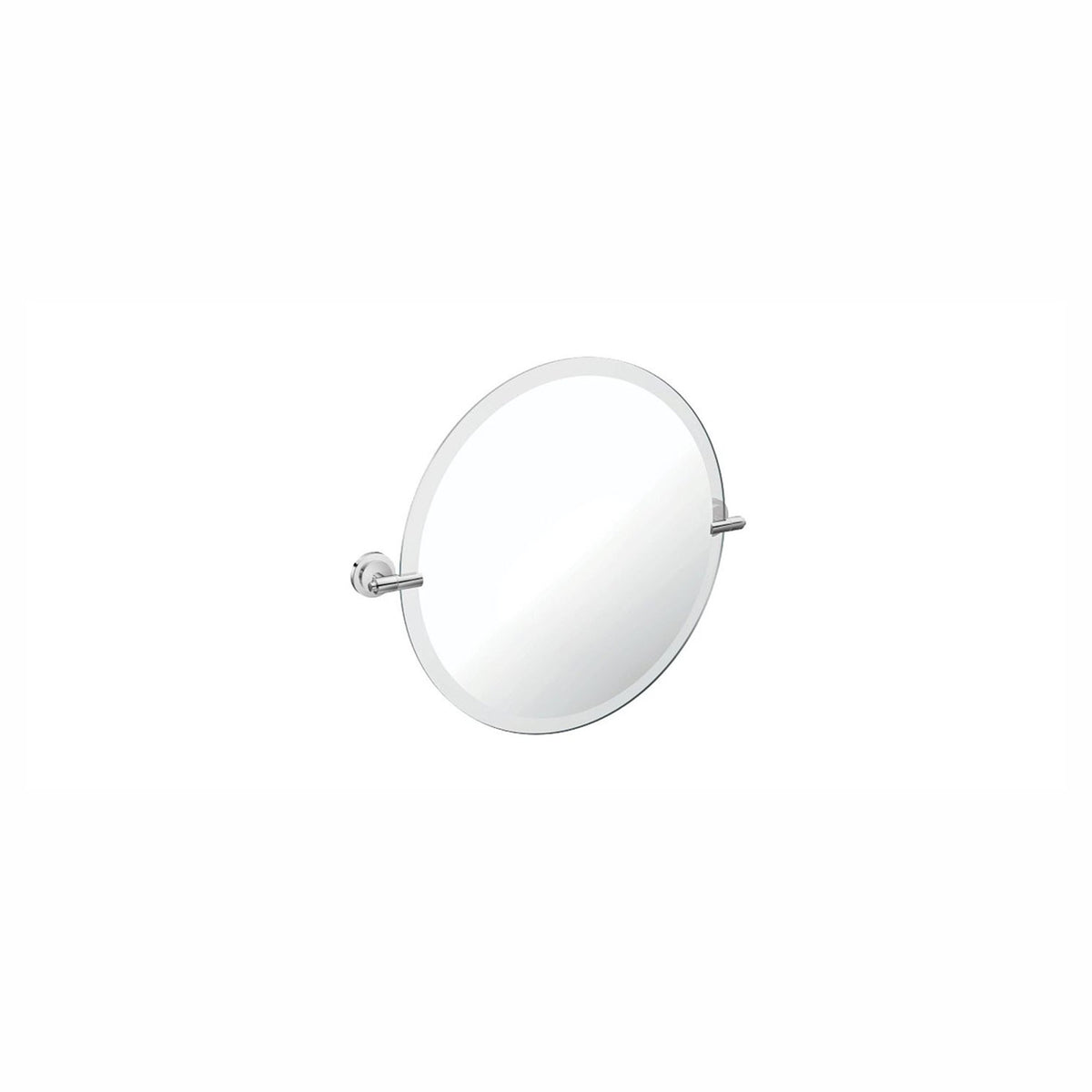 Miroir de salle de bain rond Iso, chrome