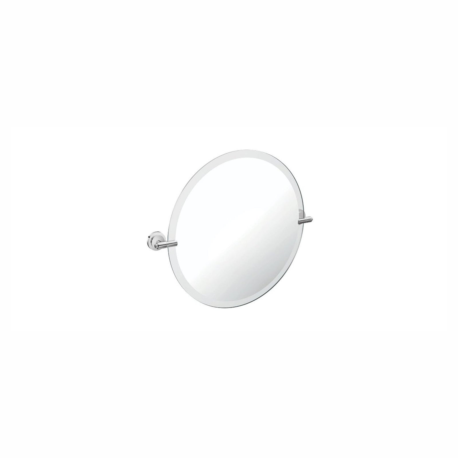 Miroir de salle de bain rond Iso, chrome