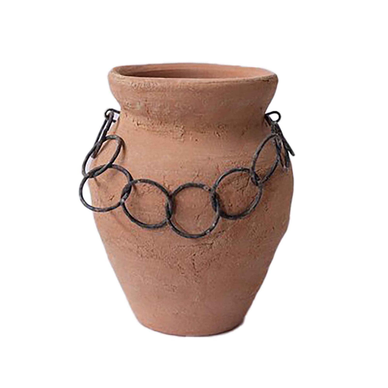 Vase de style antique en terre cuite, 9"