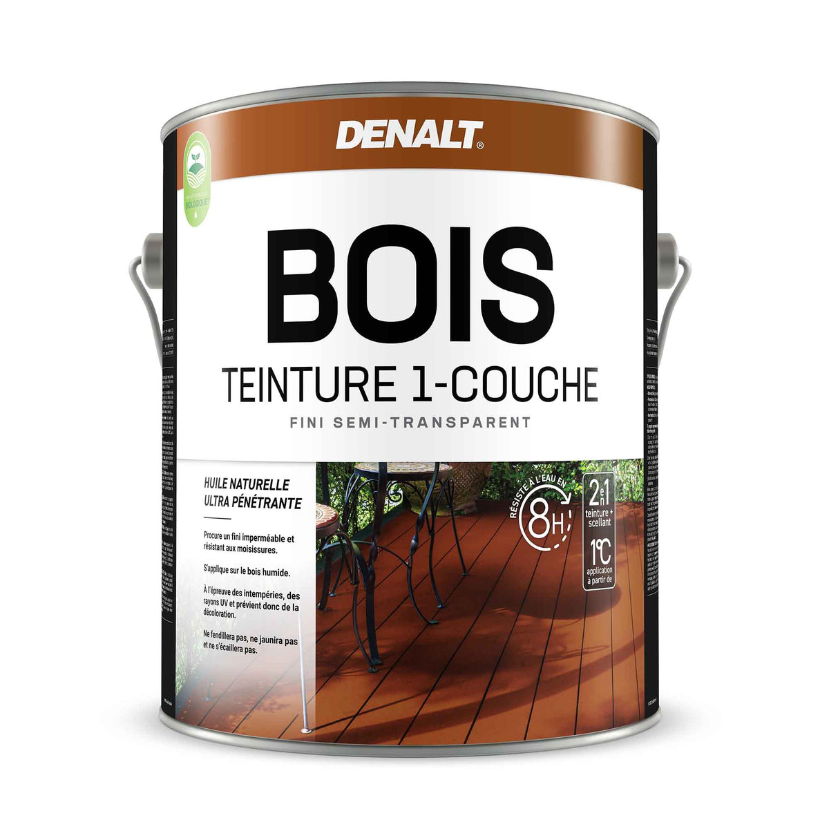 Teinture 1-couche Bois pour extérieur semi-transparent base teintable, 3,7 L