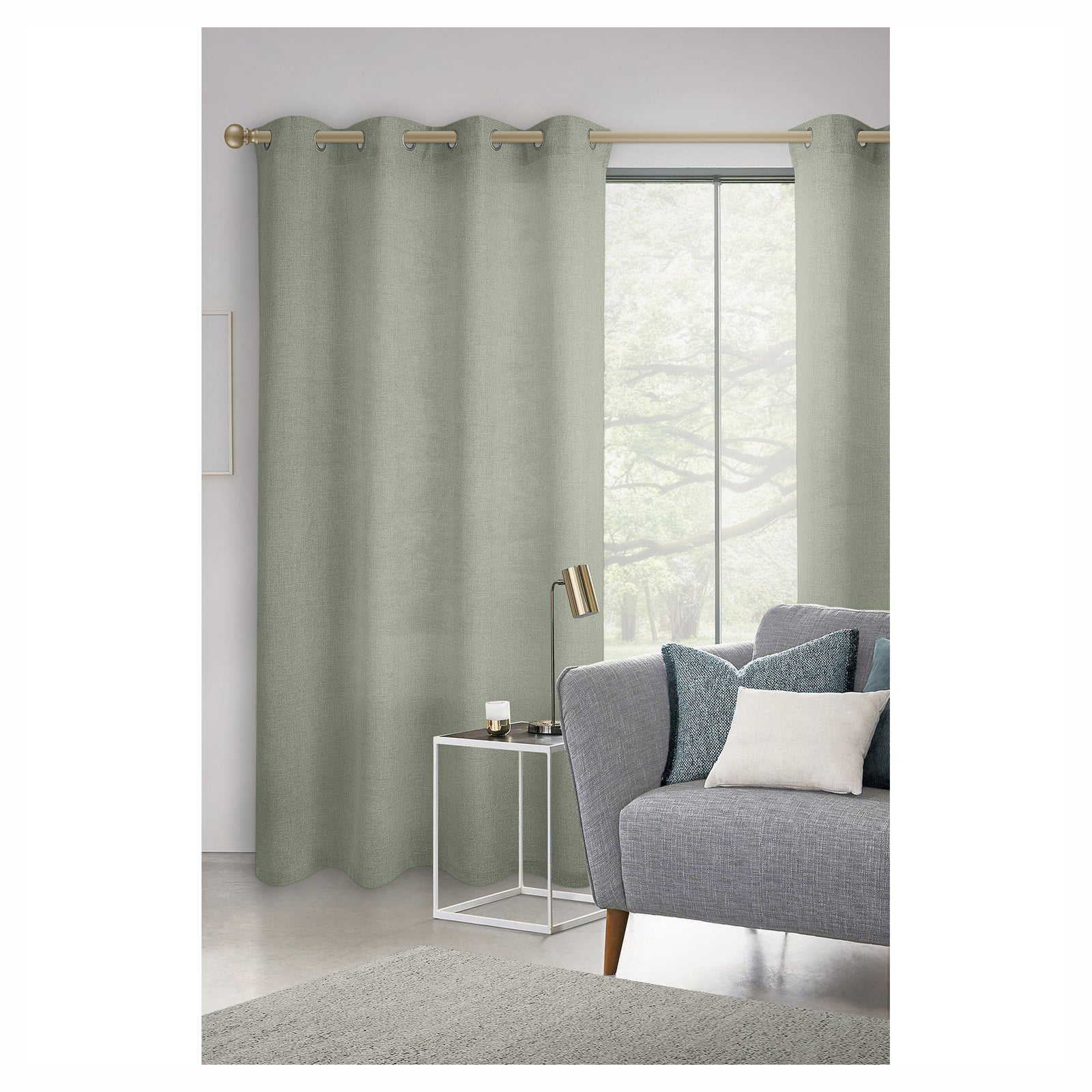 Rideau semi-opaque, vert clair