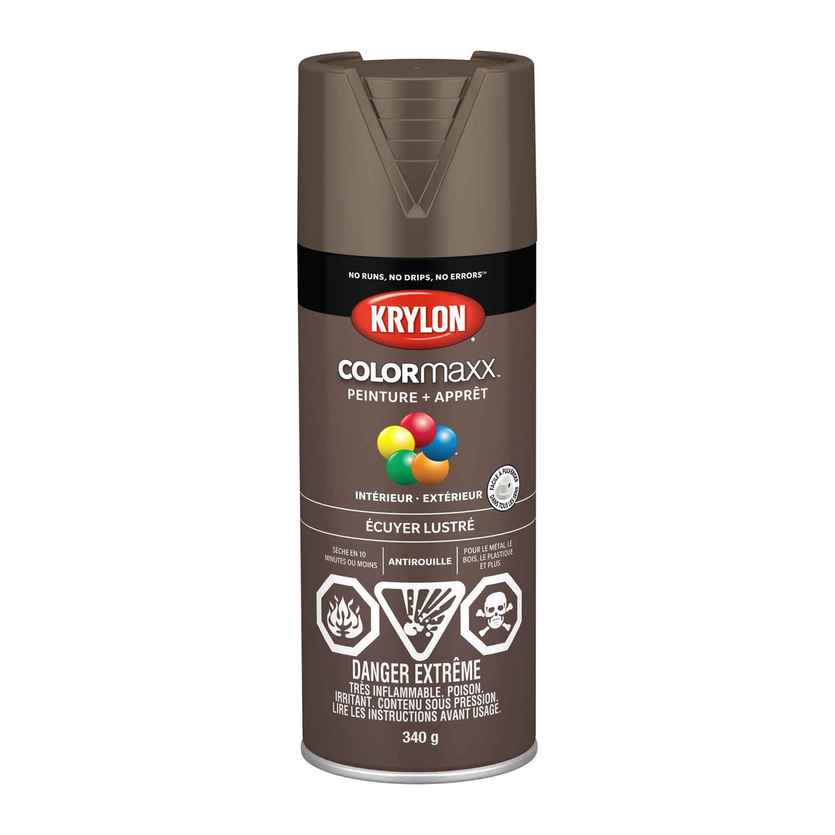 Krylon aérosol COLORMAXX peinture + apprêt écuyer lustré, 340 g