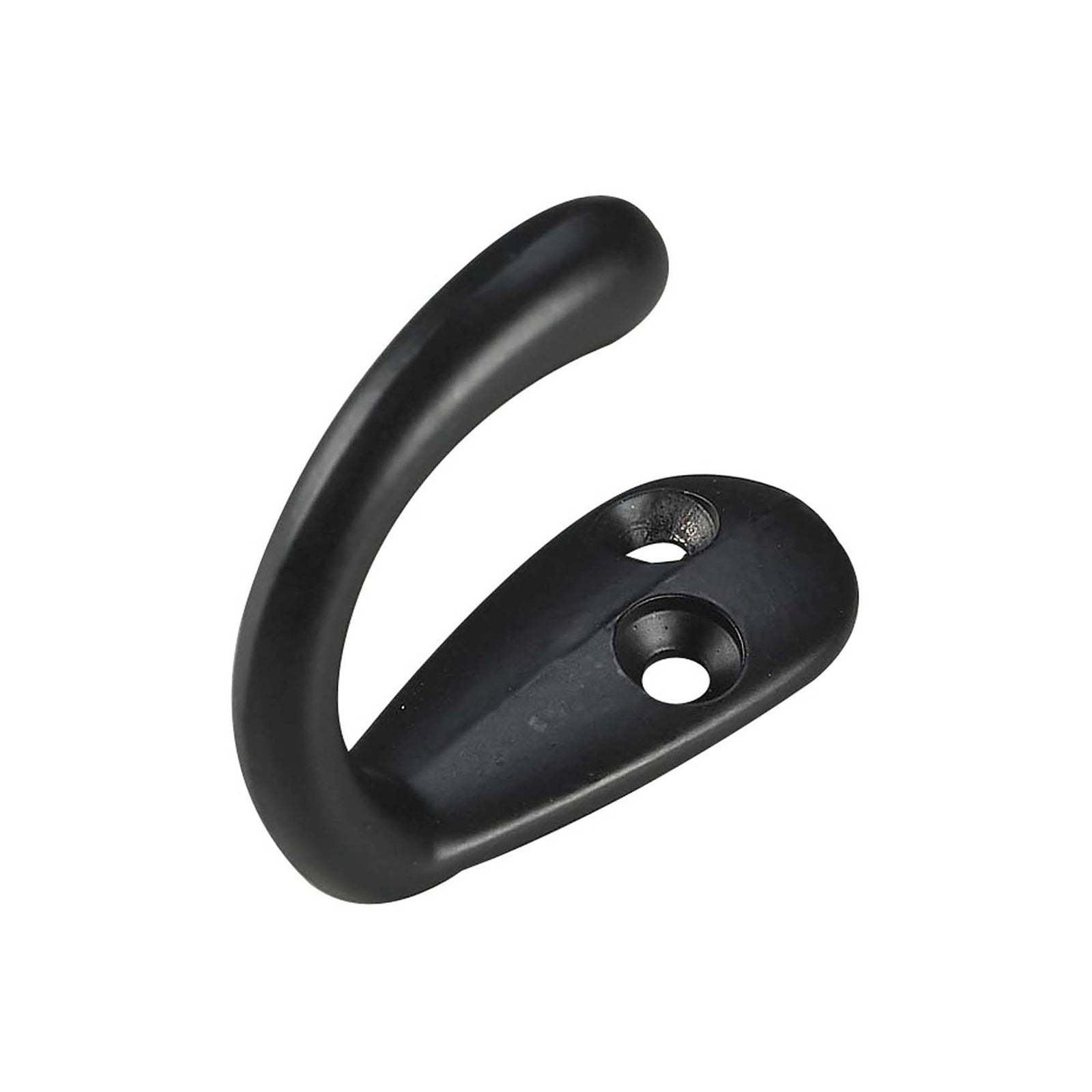 Crochet noir simple pour garde-robe ou penderie # 223 de 1-3/4'', emballage de 2 unités 