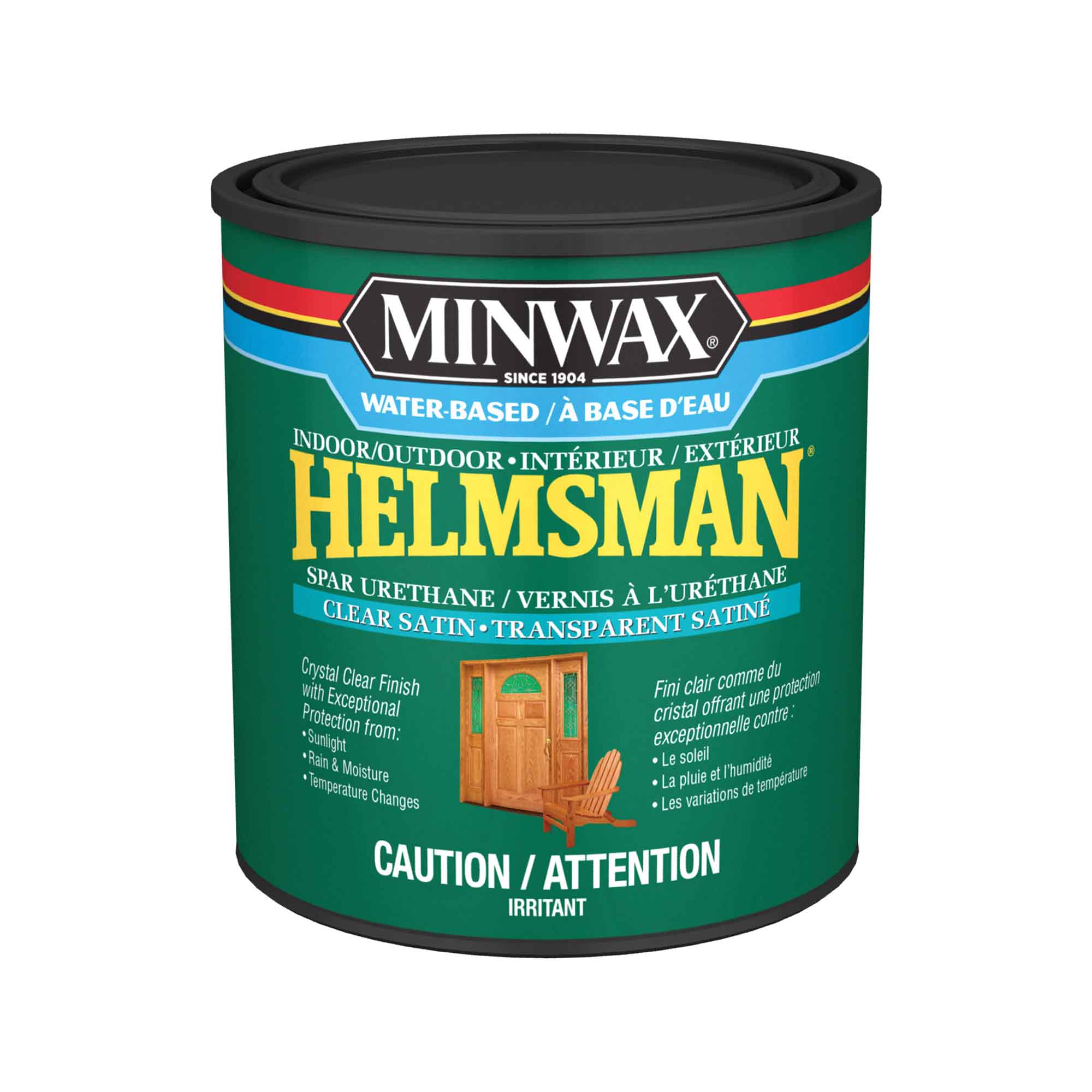 Minwax Helmsman intérieur / extérieur vernis uréthane à base d'eau transparent satiné, 946 ml