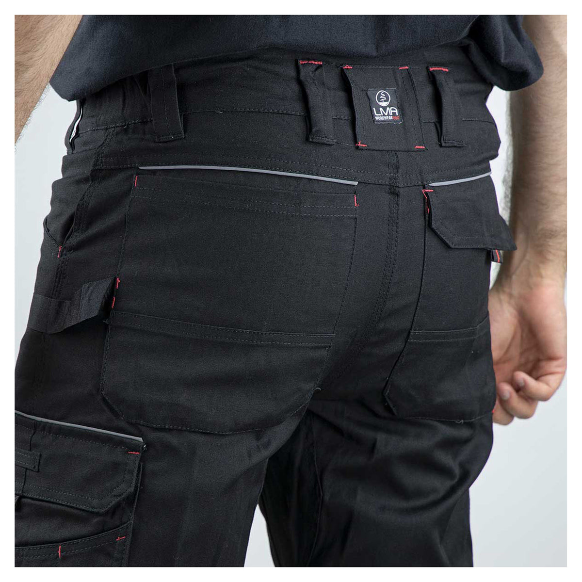Pantalon Basalte en tissu canevas extensible, noir (34/44)